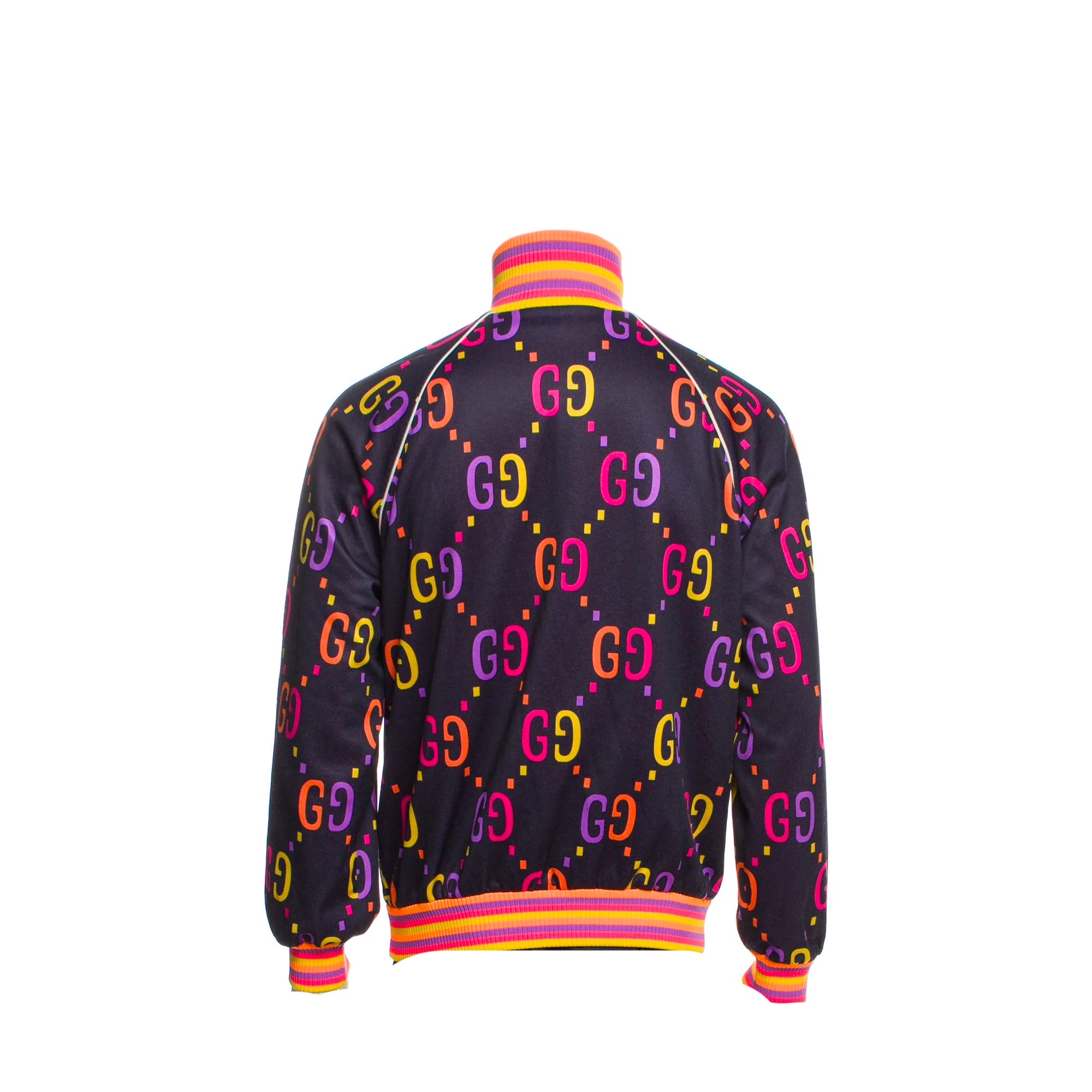 GUCCI - Veste GG Gucci en tissu bleu marine monogrammé multicolore (S)