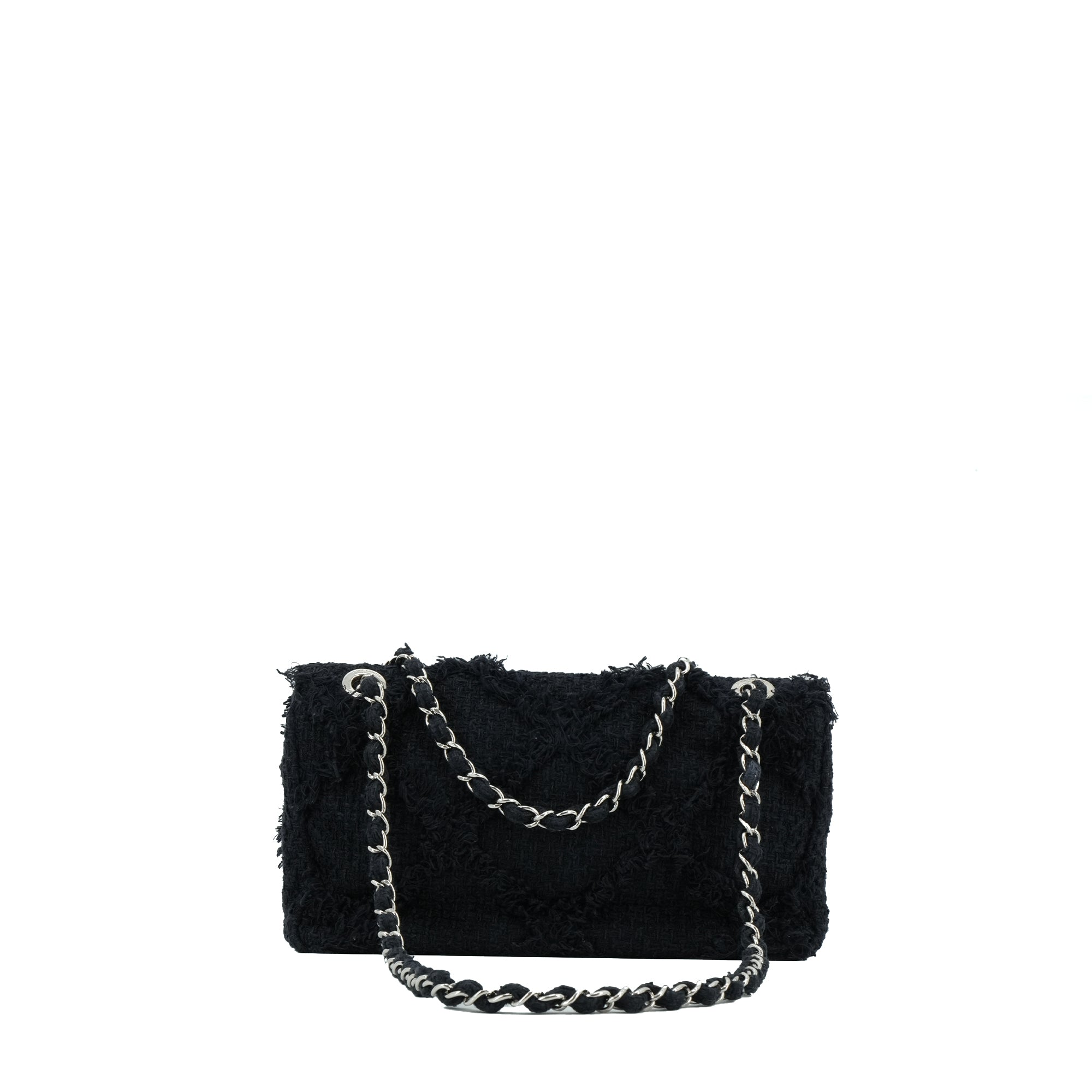 CHANEL - Sac à épaule Natura Chanel en tweed bleu marine vintage