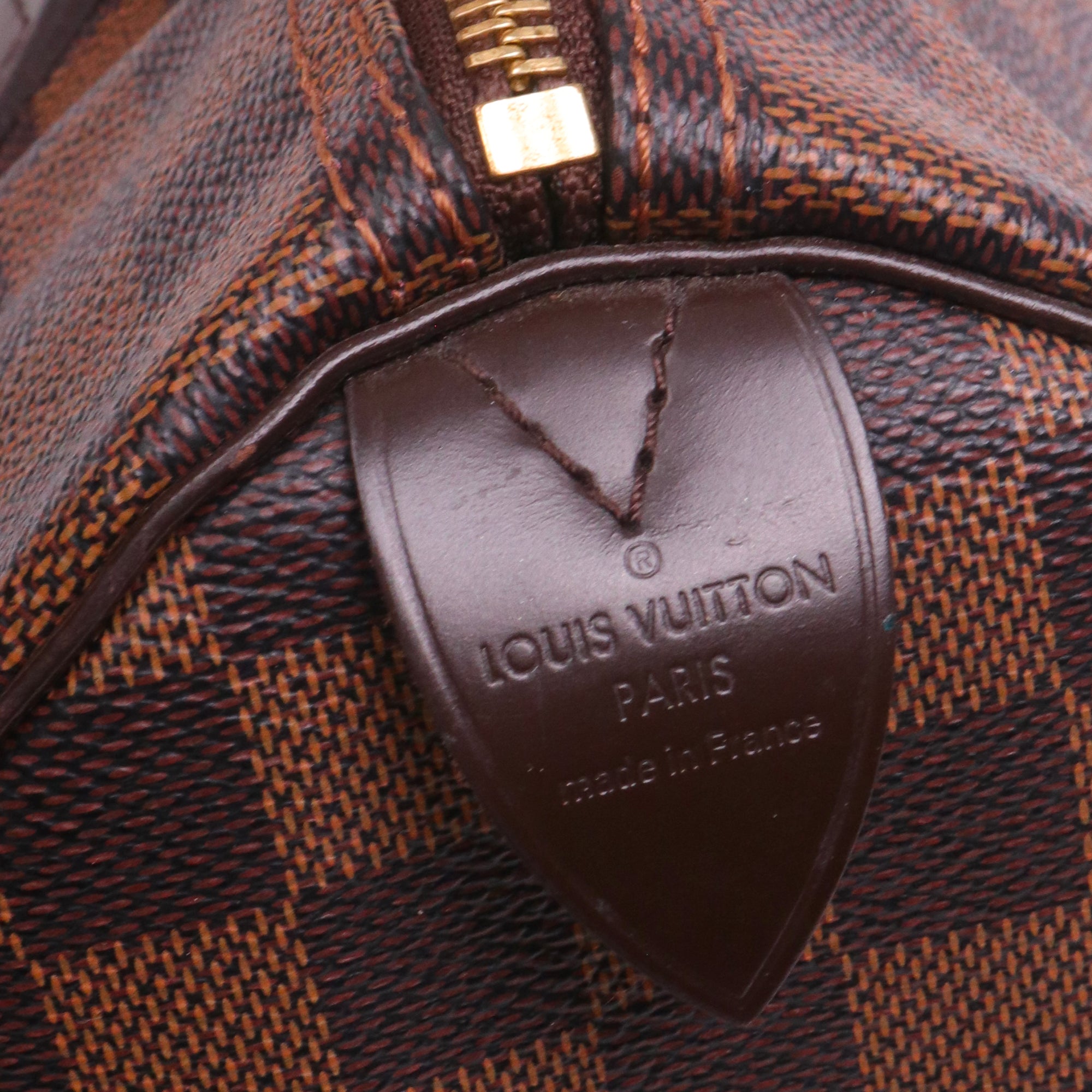 LOUIS VUITTON - Sac à main Speedy 35 Louis Vuitton en toile damier ébène