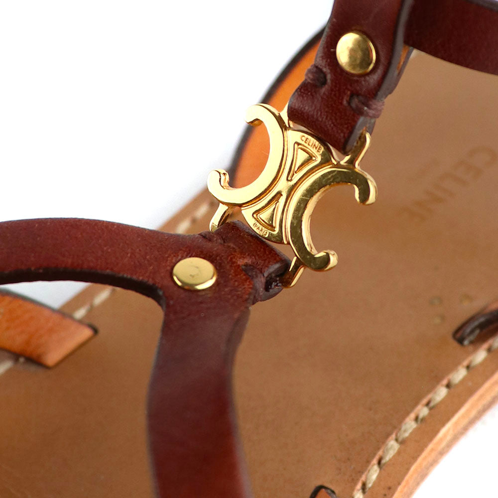 CELINE - Sandales Triomphe en cuir (T39)