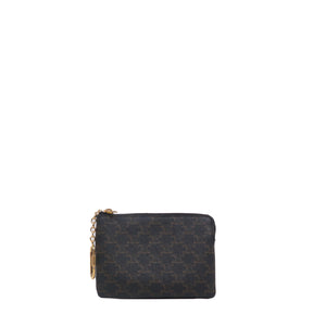 CELINE - Porte-monnaie Triomphe Celine en toile enduite