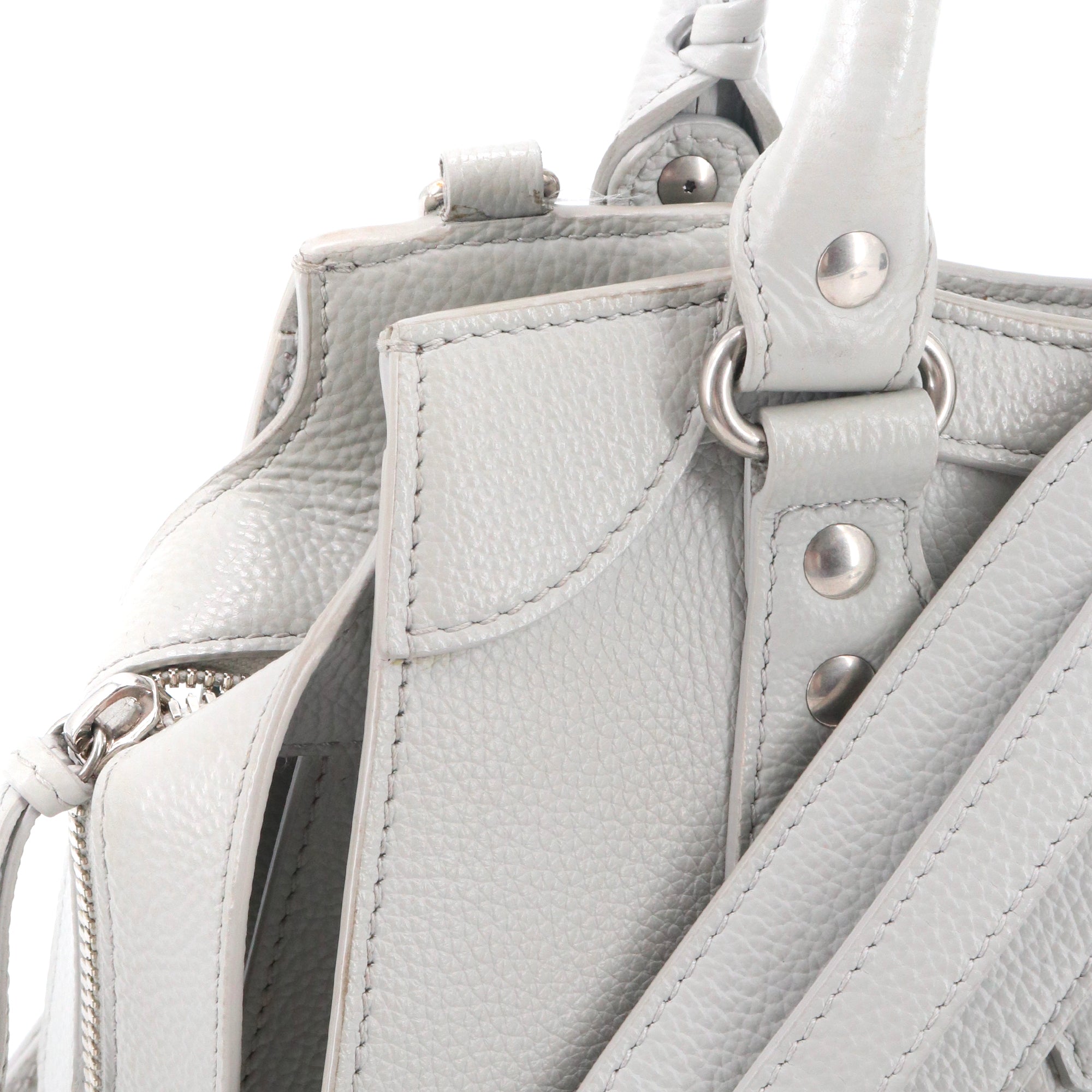 BALENCIAGA - Neo City shoulder bag in black smooth leather