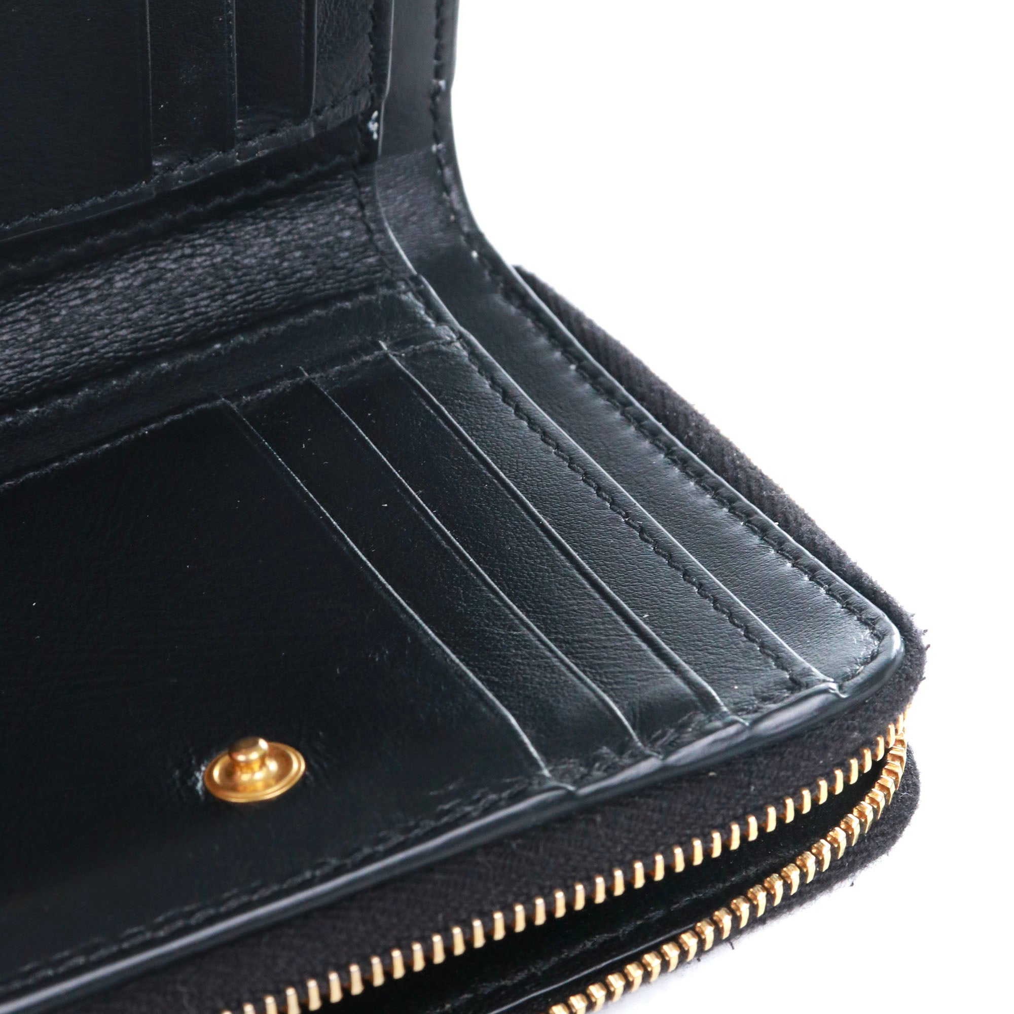 SAINT LAURENT - Portefeuille Etoile Saint Laurent en cuir noir