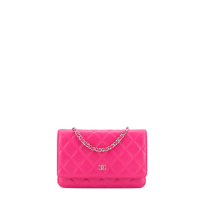 CHANEL - Sac Wallet On Chain Timeless Chanel en cuir lisse rose