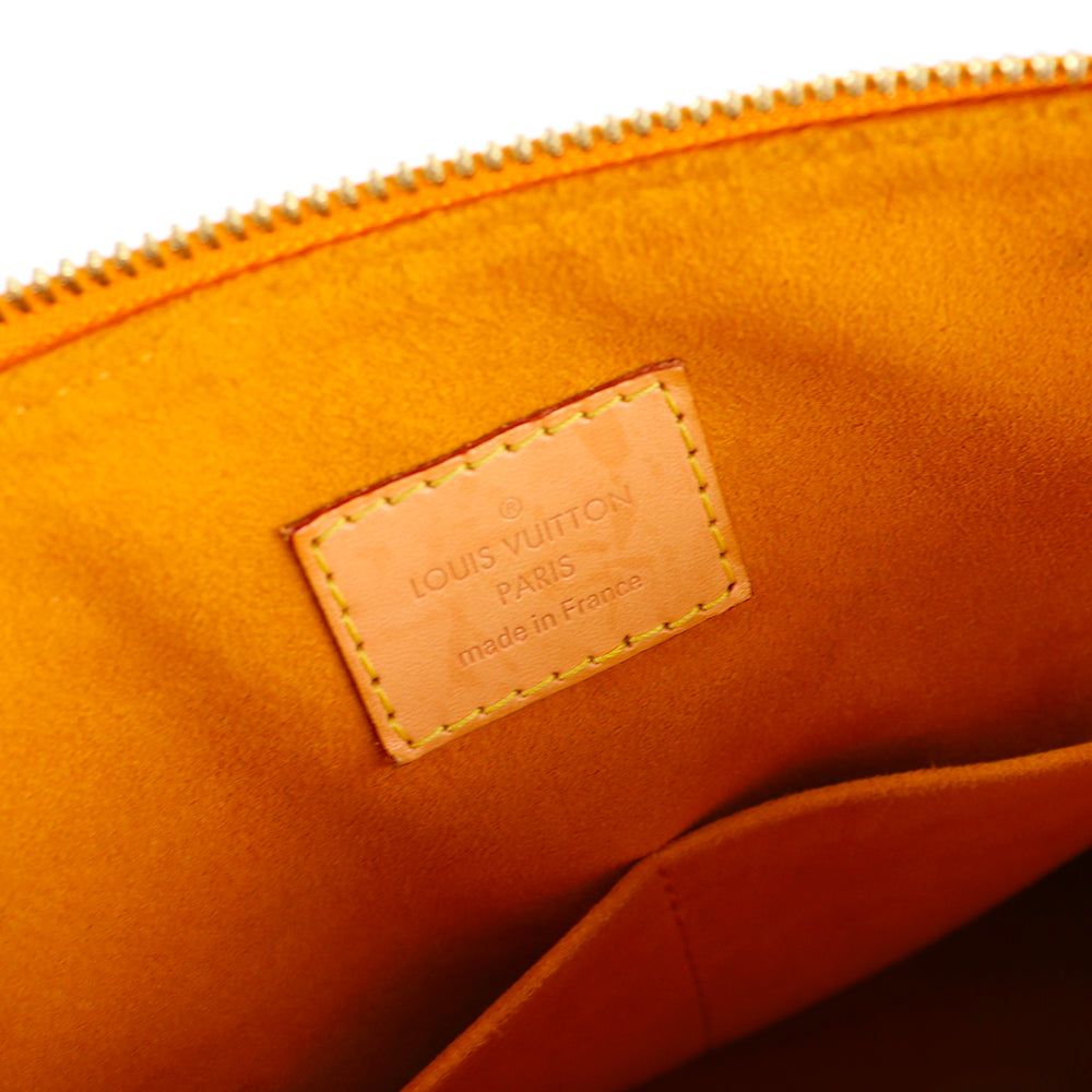 LOUIS VUITTON - Pallas handbag in monogram canvas and orange leather