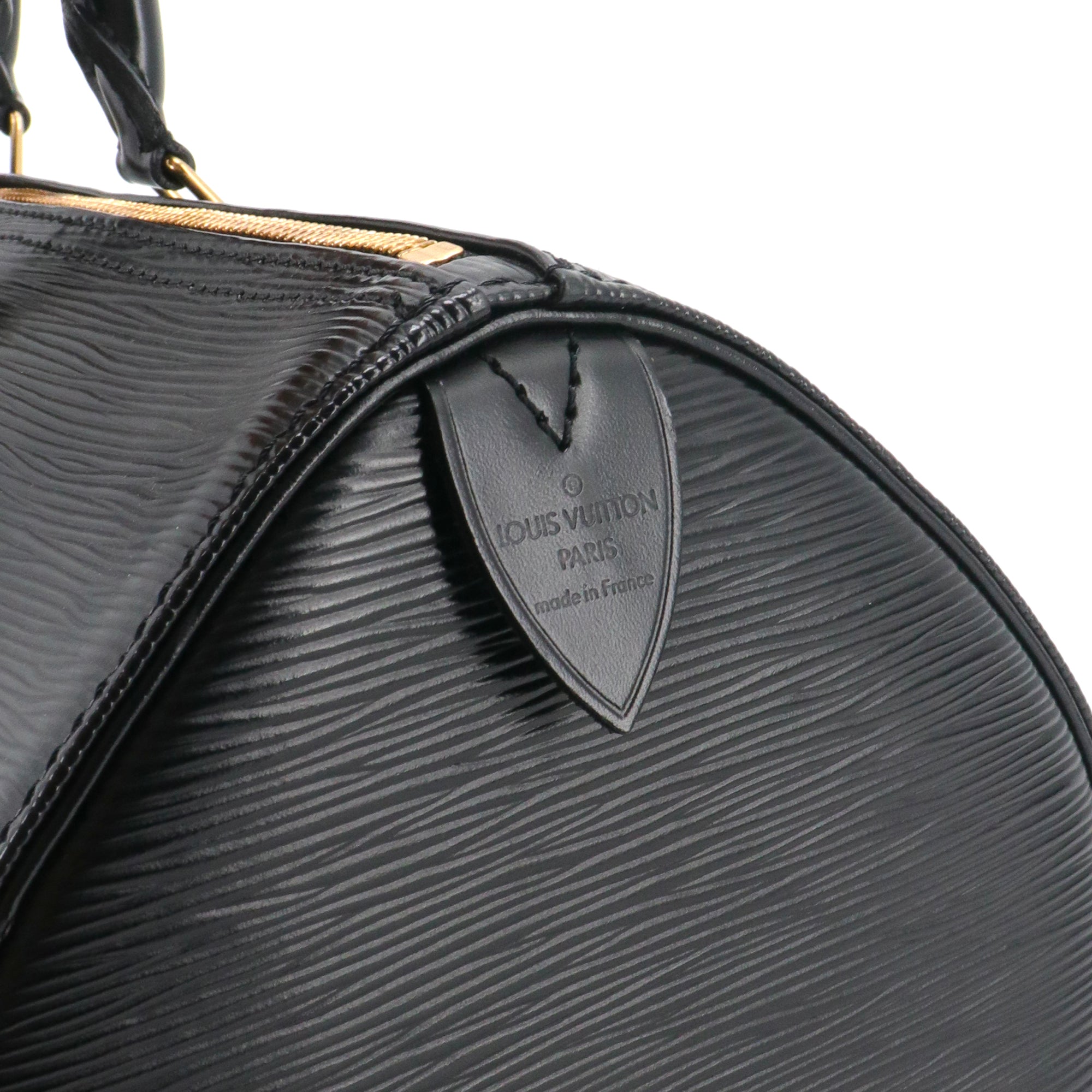 LOUIS VUITTON - Sac à main Speedy 35 Louis Vuitton en cuir épi noir