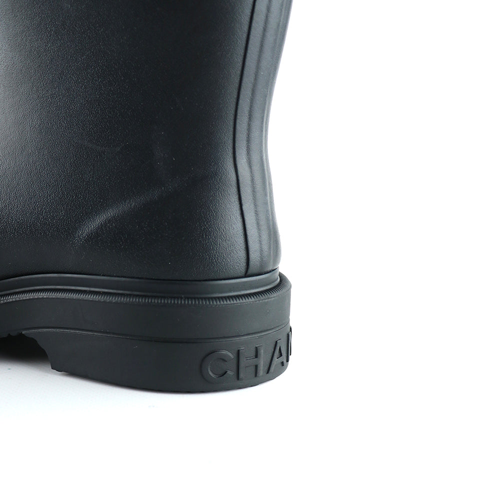 CHANEL - Bottes de pluie en caoutchouc (T38)