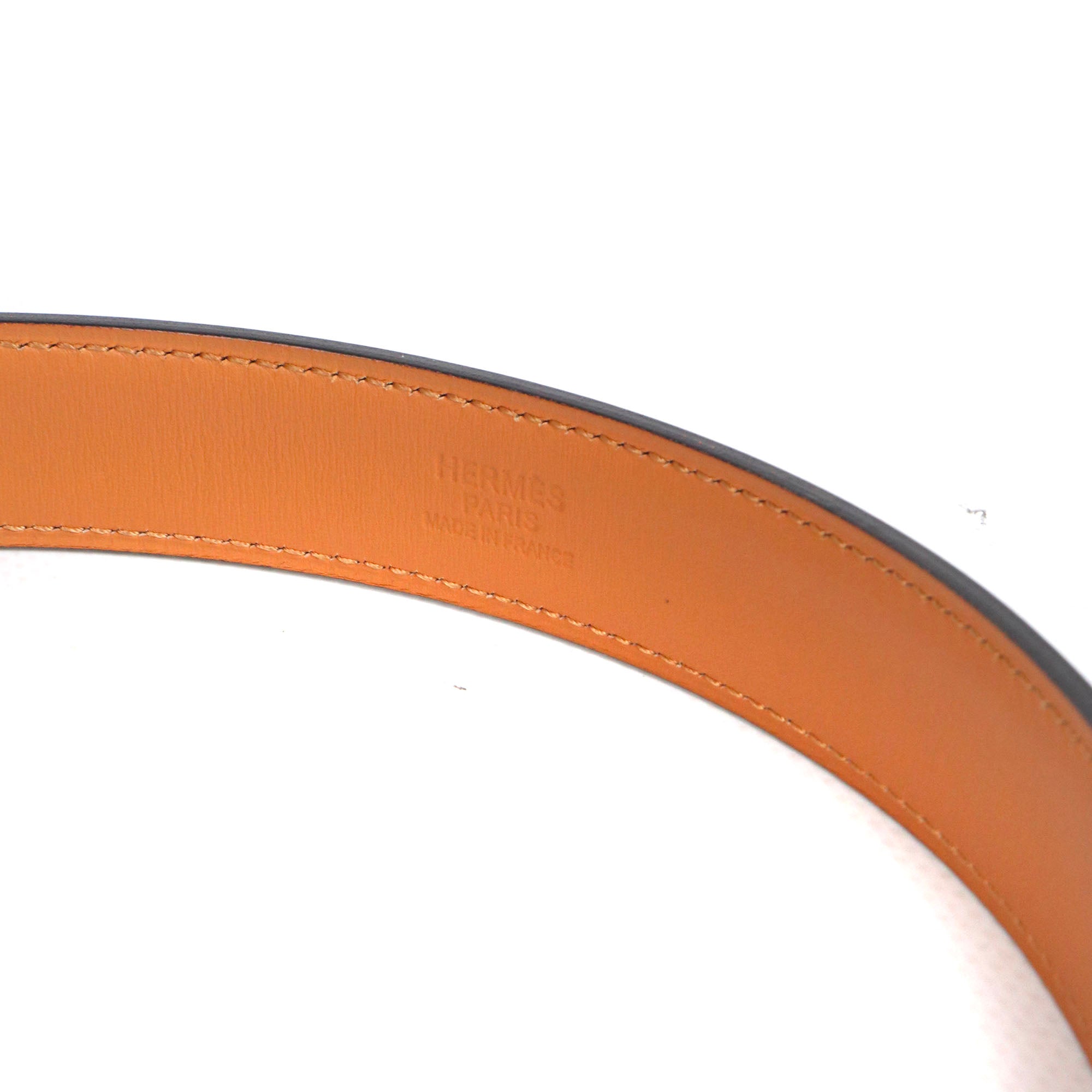 HERMÈS - Ceinture Java Hermès en cuir box noir (T65)