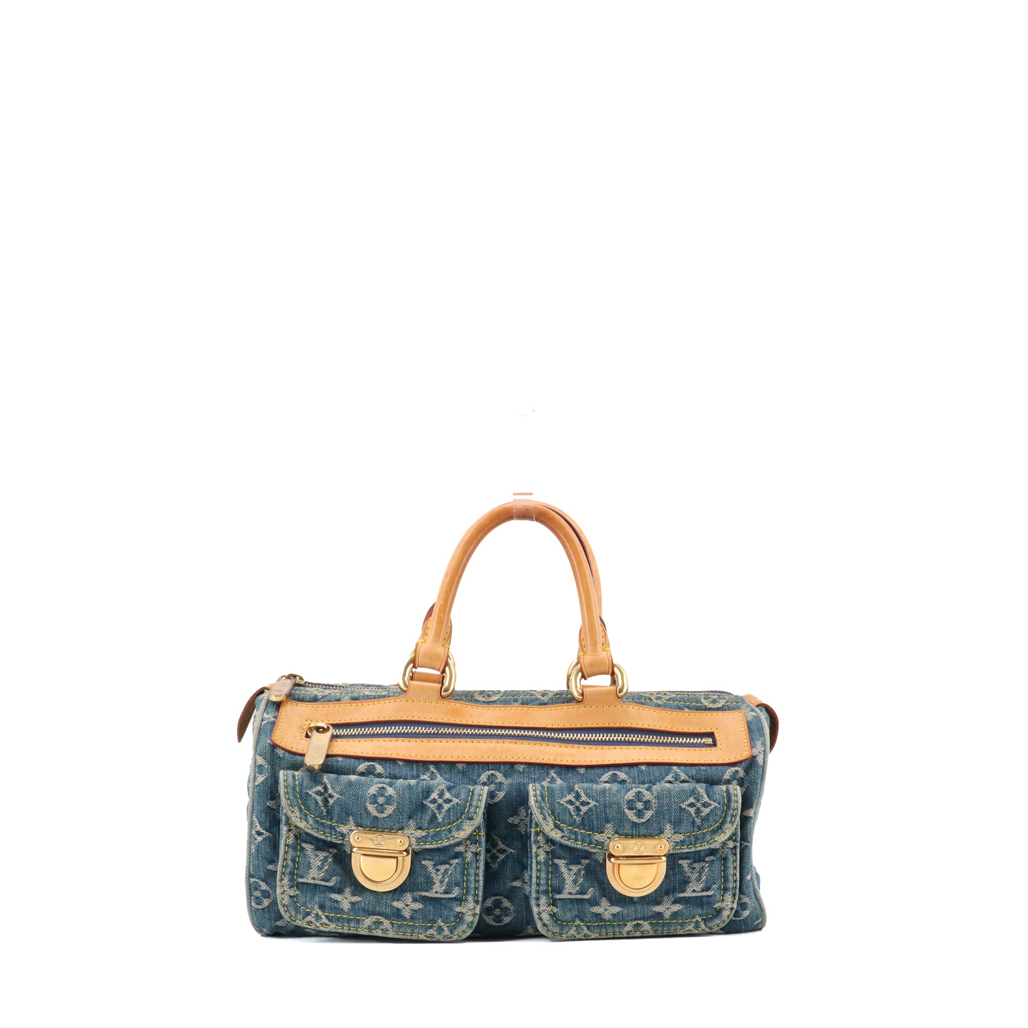 LOUIS VUITTON - Sac à main Néo Speedy Louis Vuitton en denim monogrammé