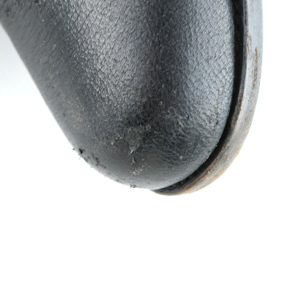 PRADA - Bottes à talon en cuir noir (T36,5)