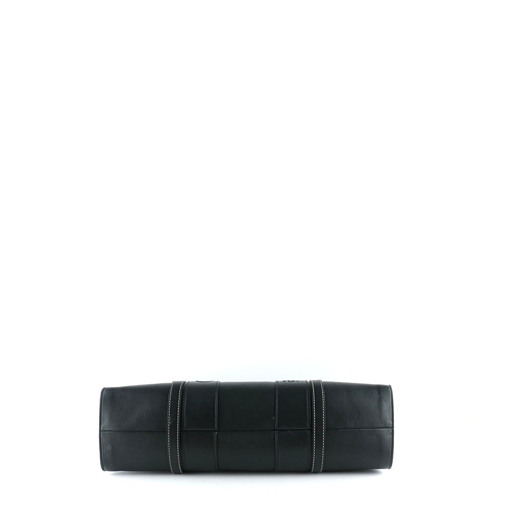 CHLOÉ - Large model Woody shopping bag in black leather
