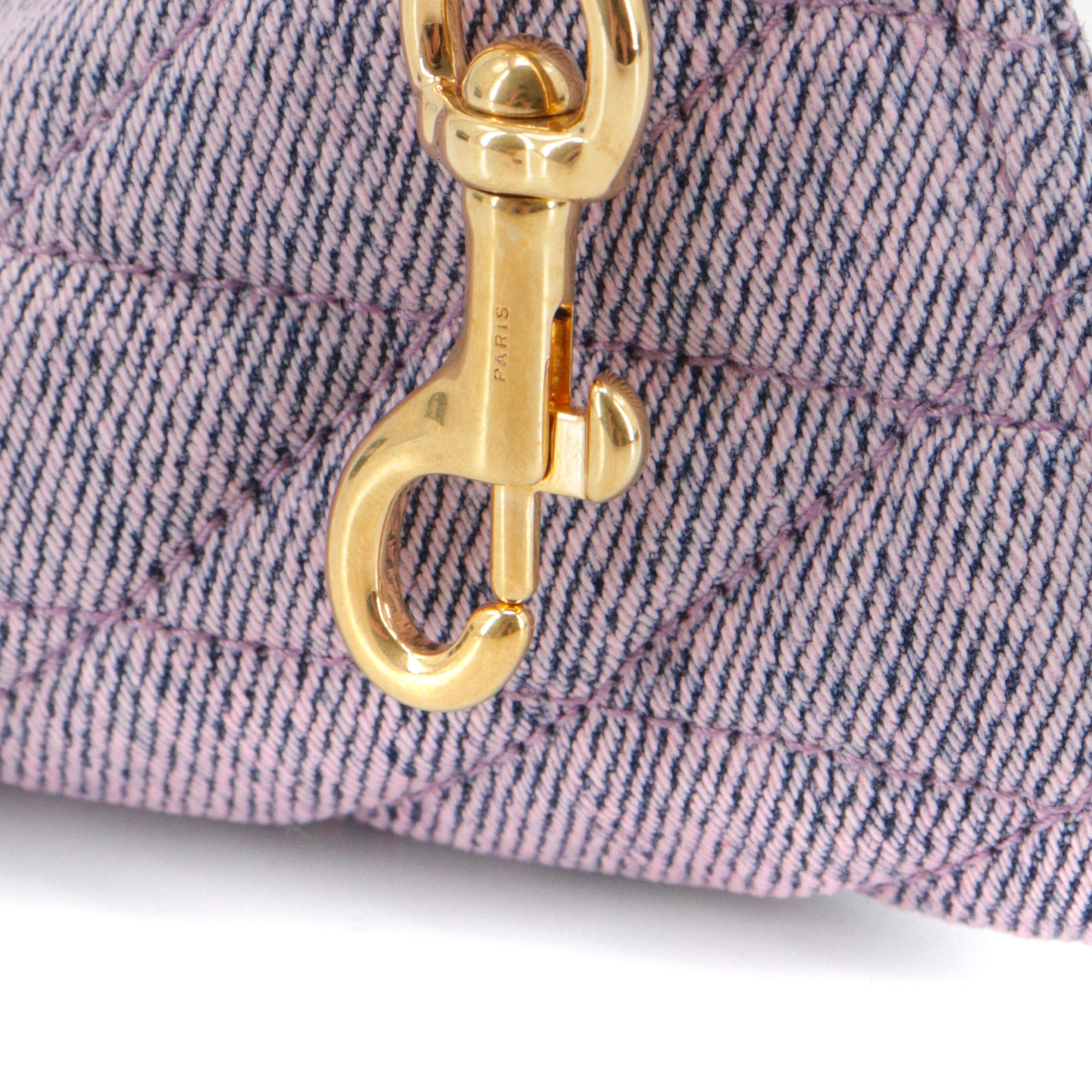 SAINT LAURENT - Pochette-clés Saint Laurent en denim violet