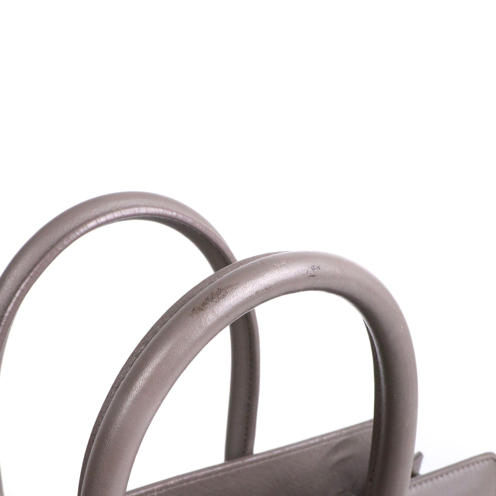 SAINT LAURENT - Nano day bag in gray grained leather