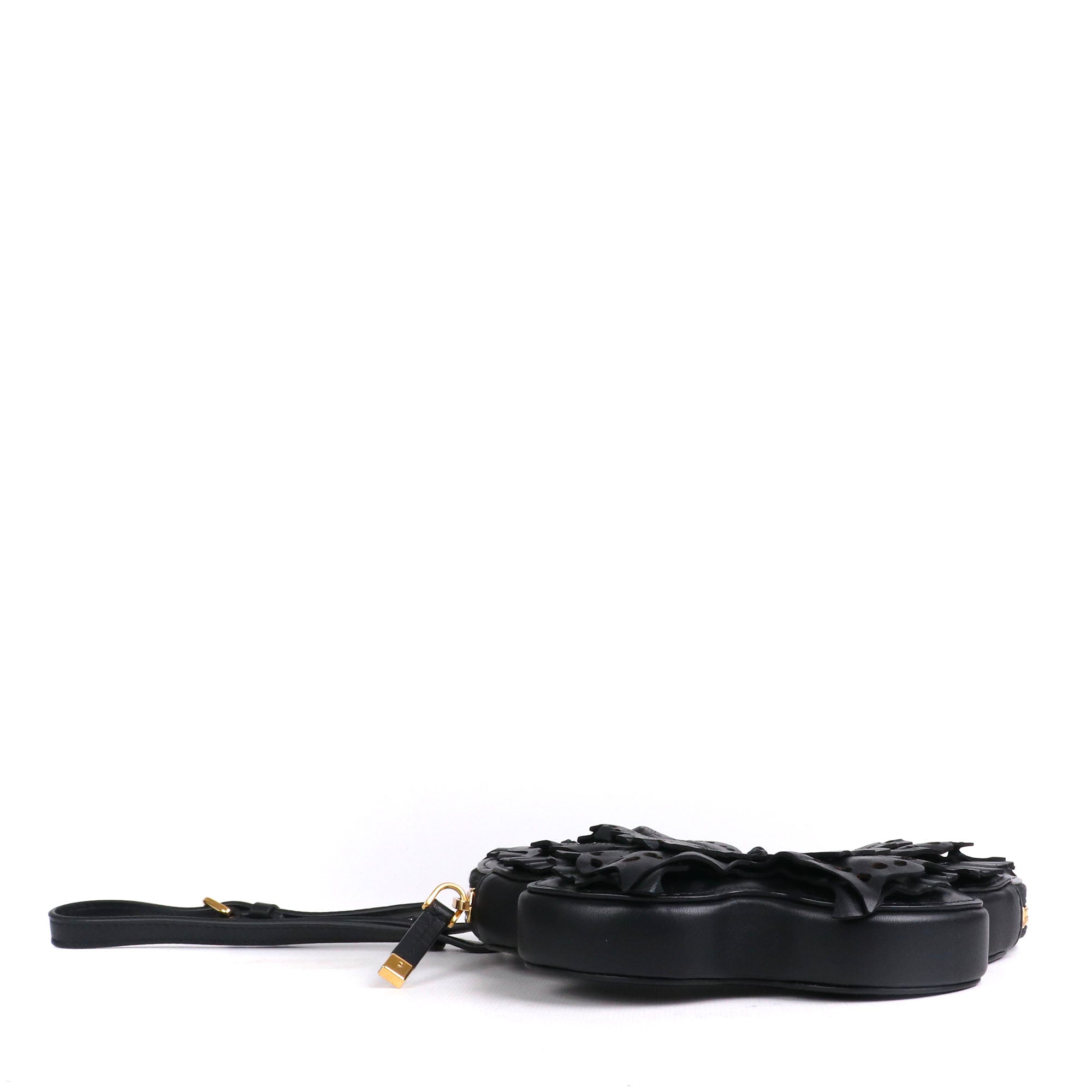 DIOR - Pochette en cuir Papillon Caro Dior en cuir noir