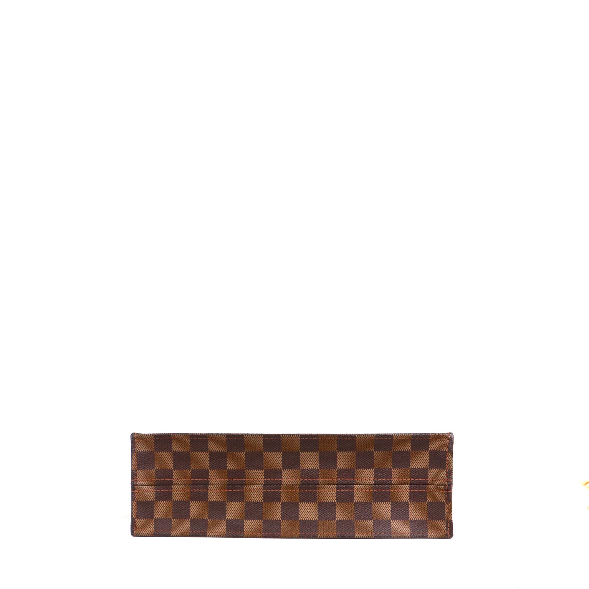 LOUIS VUITTON - Sac cabas plat Louis Vuitton en toile enduite damier ébène