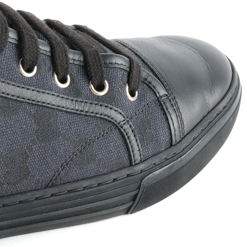 GUCCI - High-top sneakers in black monogram canvas (T41.5)