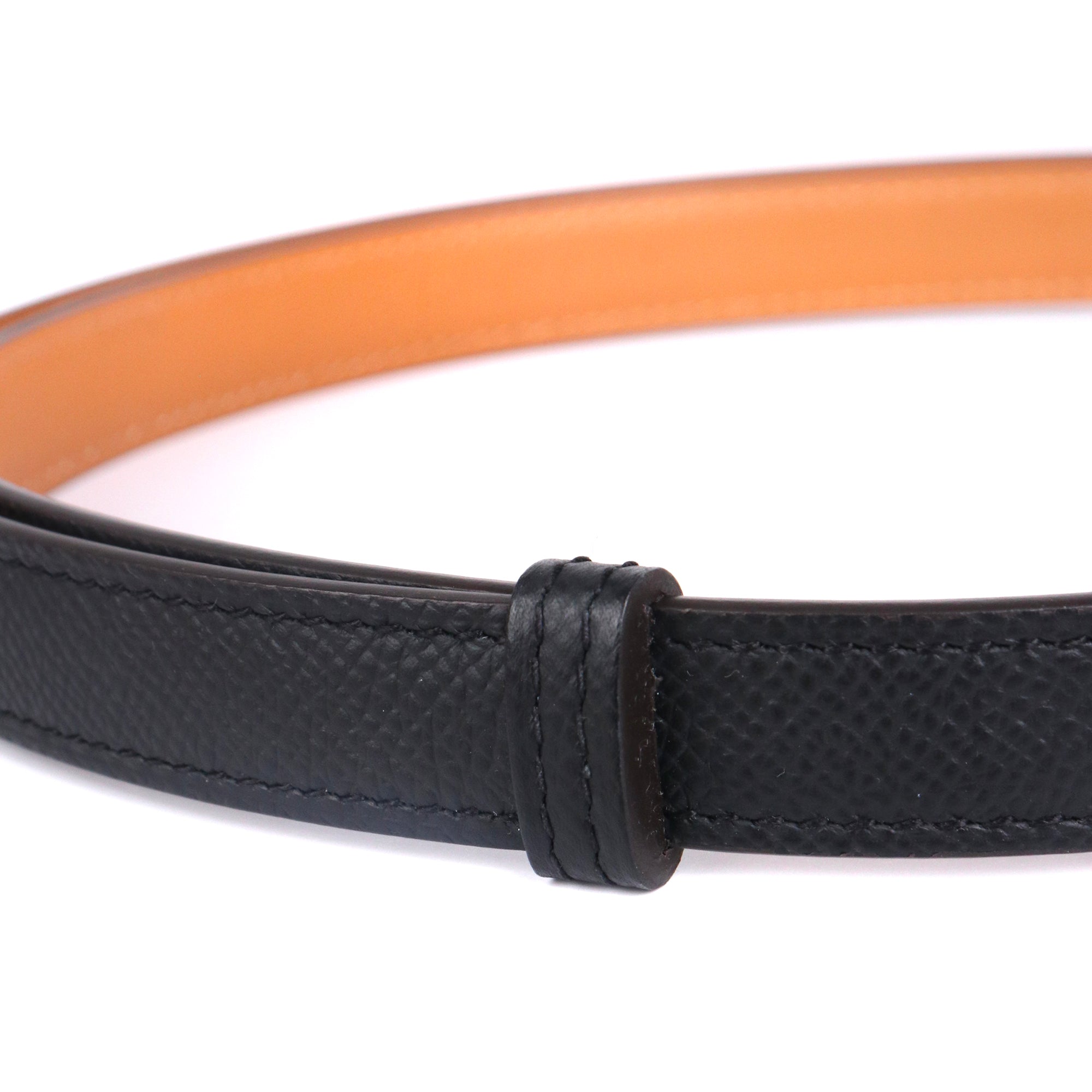 HERMÈS - Kelly 18 belt in black Epsom leather