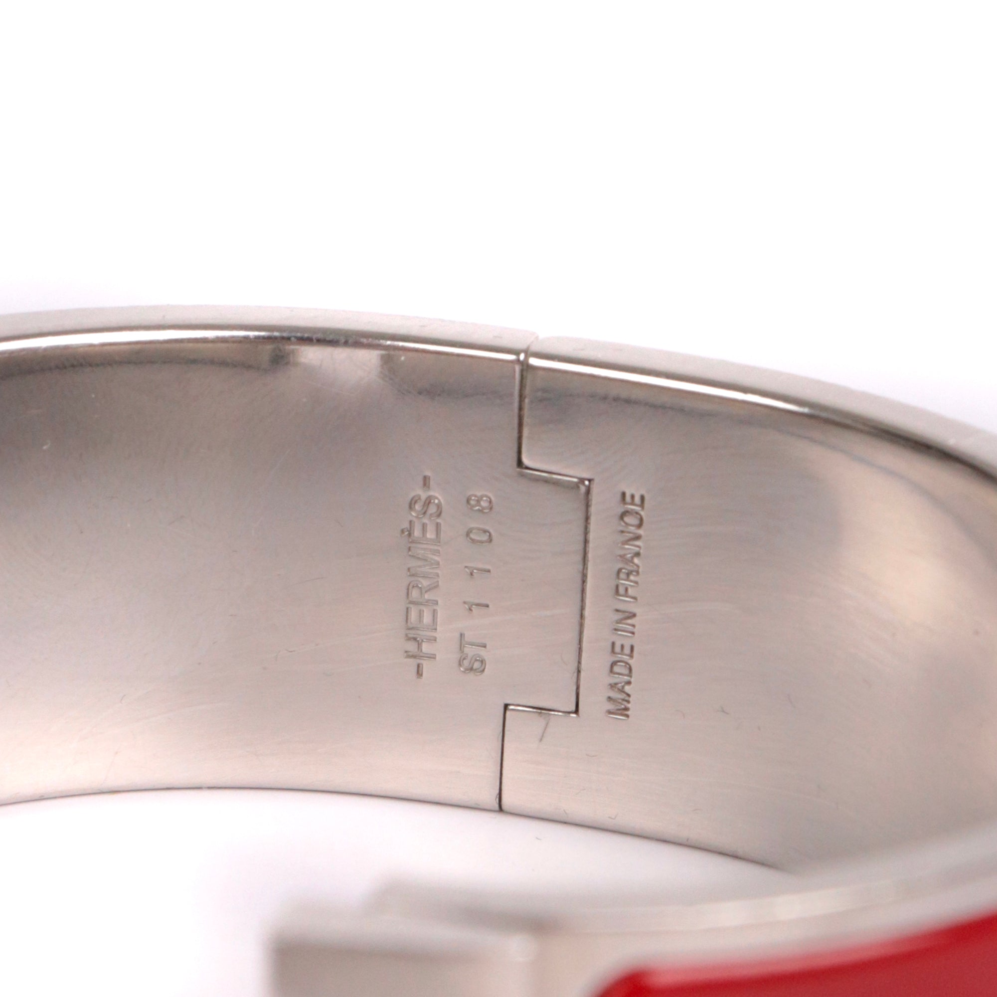 HERMÈS - Clic Clac H bracelet in orange enamel (T0)
