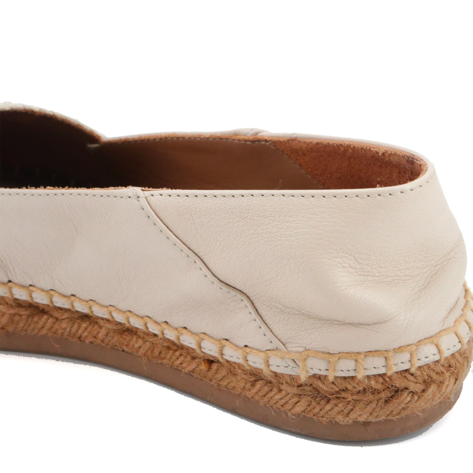 CHLOÉ - Espadrilles Woody PIIA Chloé en cuir beige (T35)