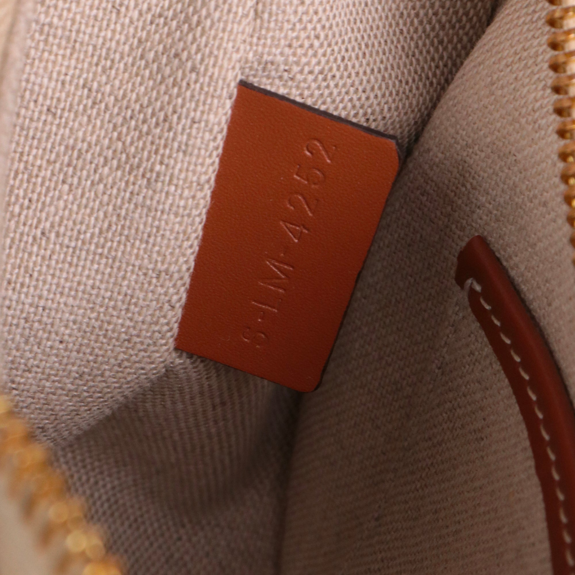 CELINE - Sac à main Ava Céline en toile et cuir tan