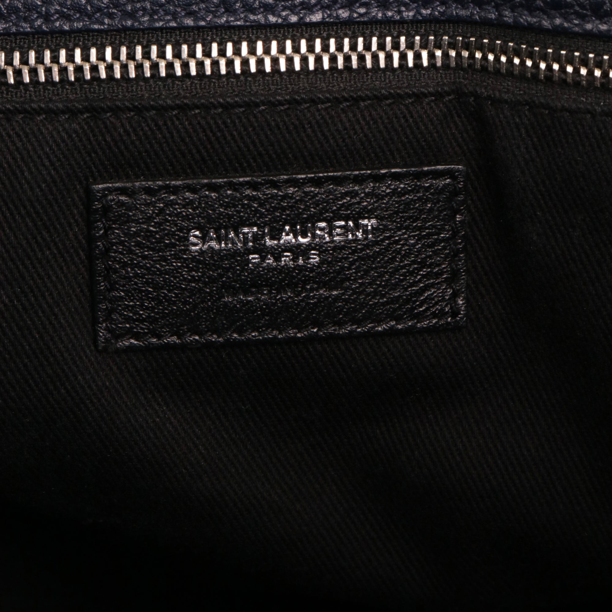 SAINT LAURENT - Nano day bag in gray grained leather