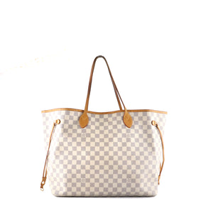 LOUIS VUITTON - Neverfull GM azure checkerboard tote bag