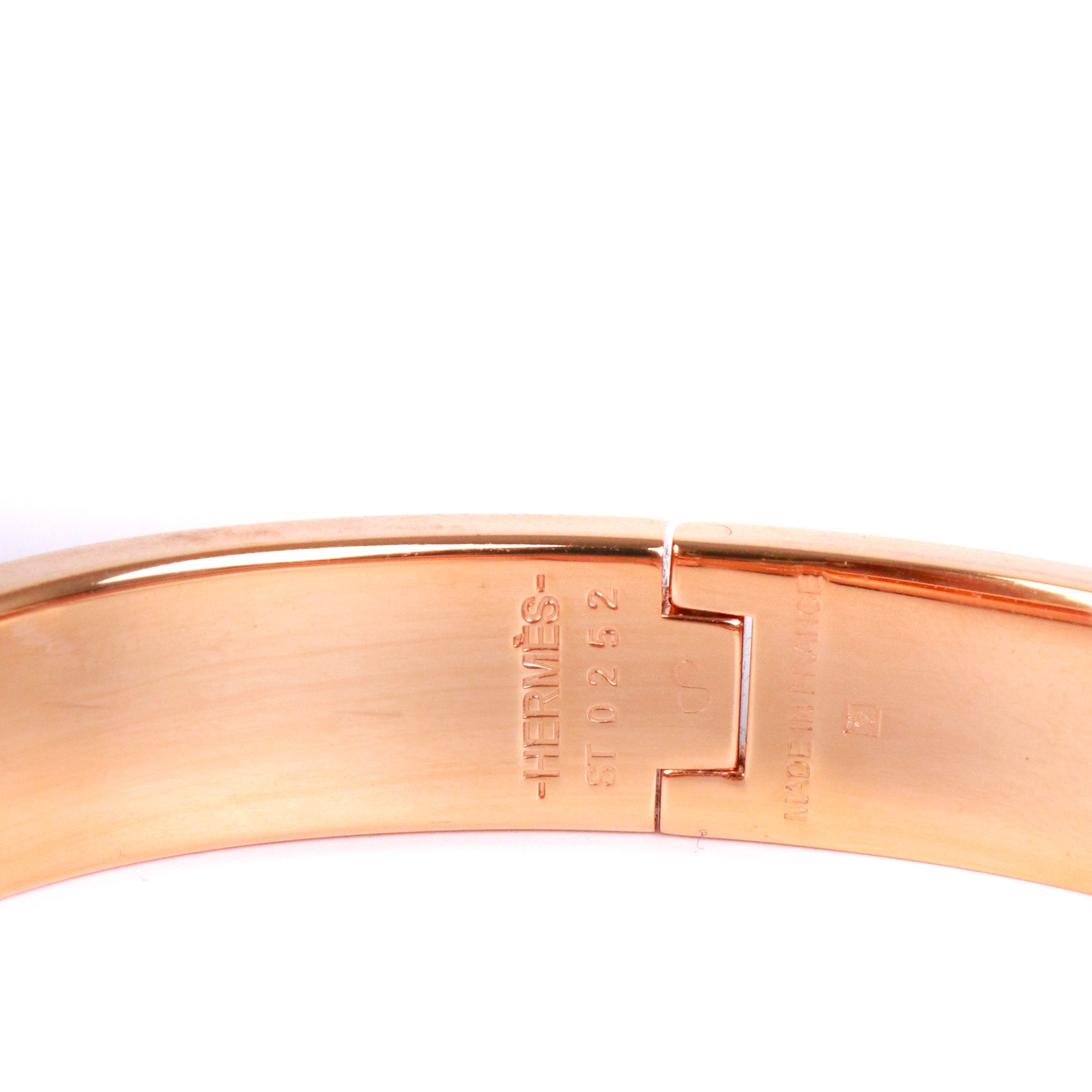 HERMÈS - Bracelet Clic Anneau Hermès en métal or rose