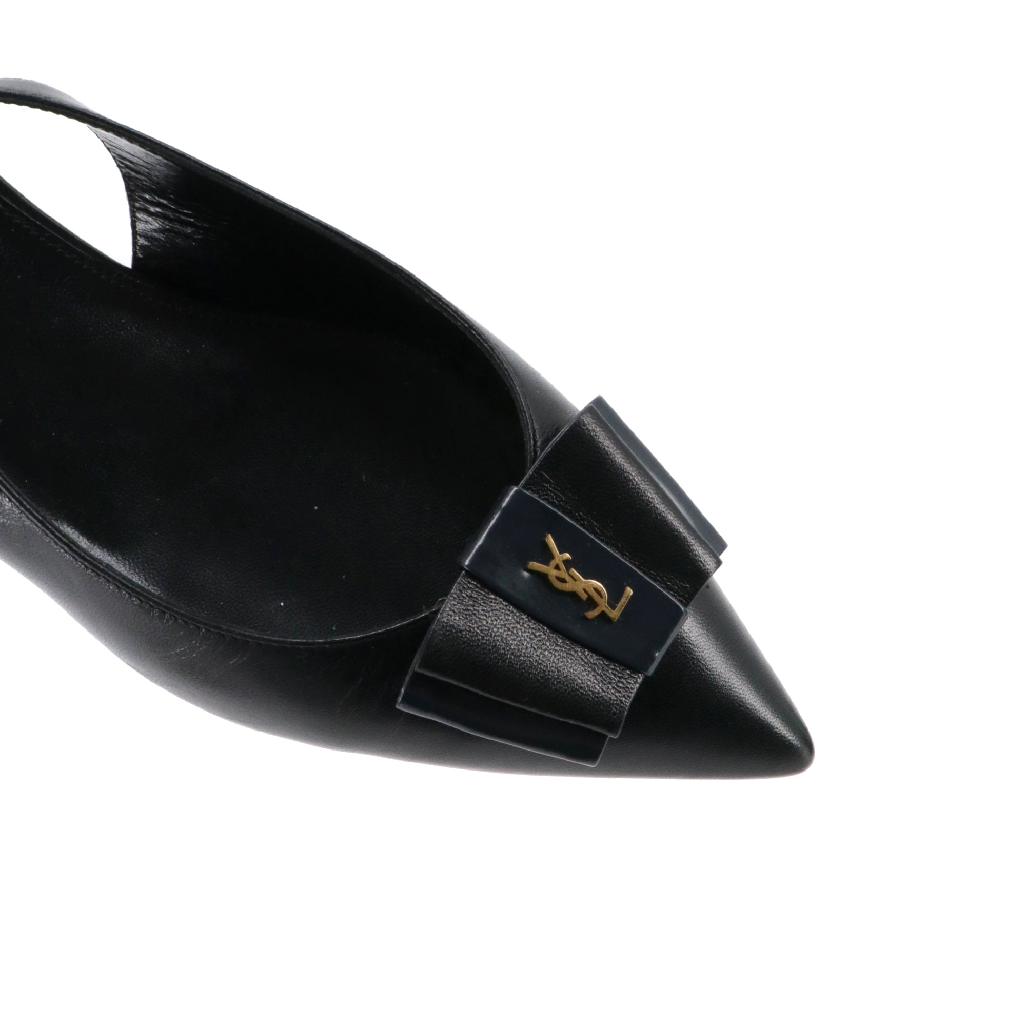 SAINT LAURENT - Sandales Anaïs Saint Laurent en cuir noir (T37.5)