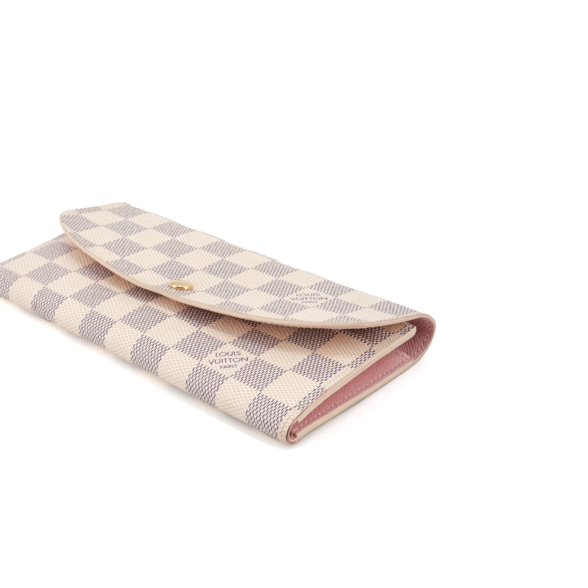 LOUIS VUITTON - Louis Vuitton Emilie wallet in azure checkerboard canvas