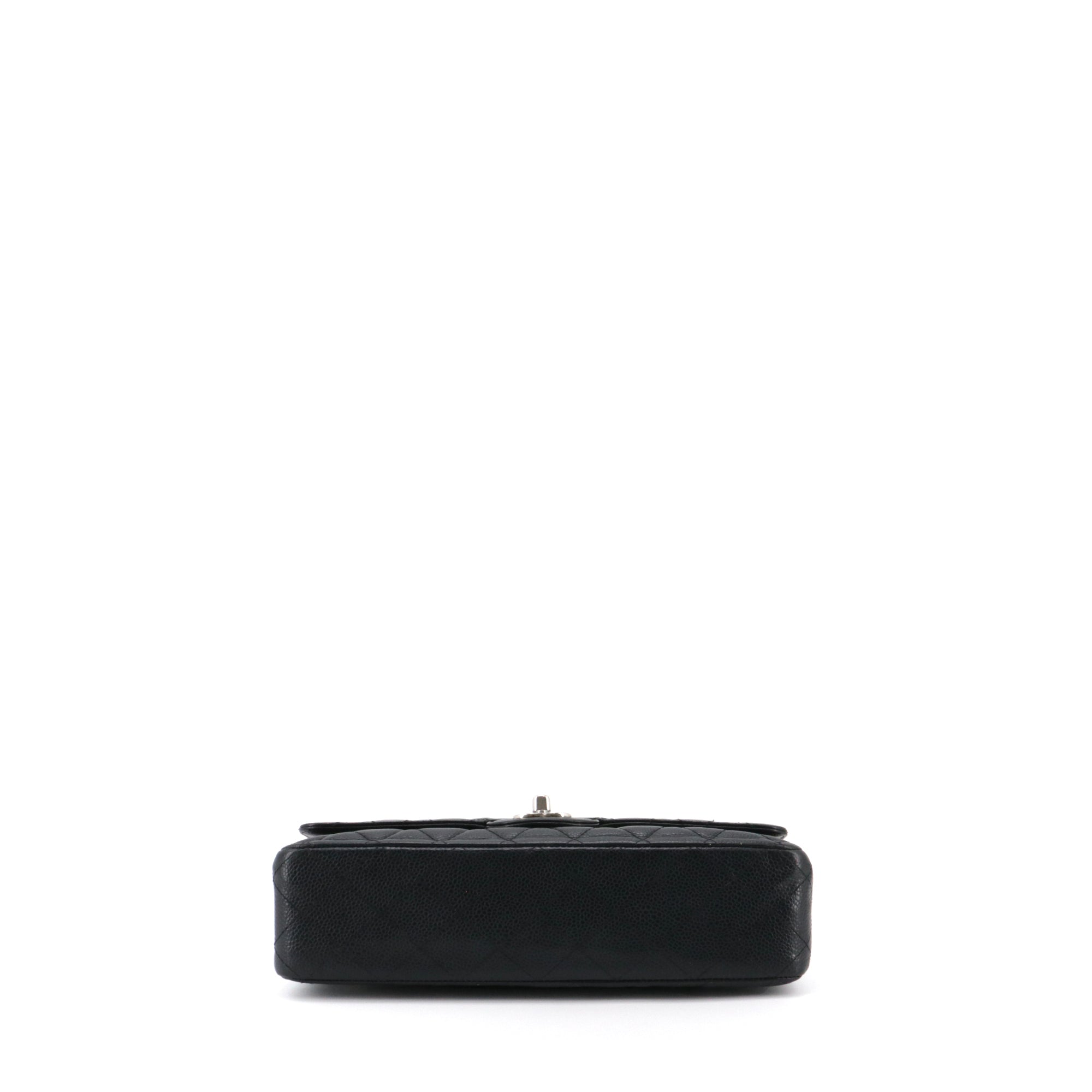 CHANEL - Chanel Timeless/Classique medium double flap handbag in black caviar leather