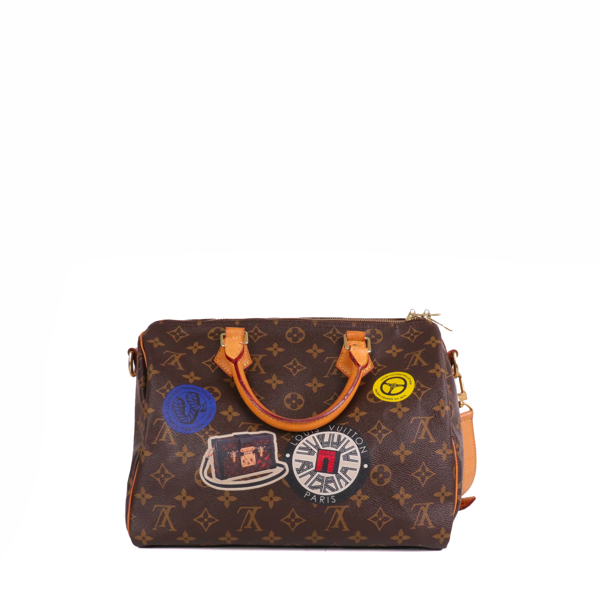 LOUIS VUITTON - Speedy 30 shoulder strap Damier Ebony
