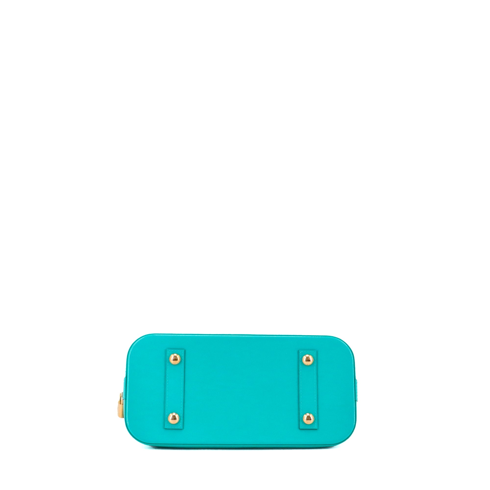 LOUIS VUITTON - Sac à main Alma PM Louis Vuitton en cuir monogrammé verni turquoise