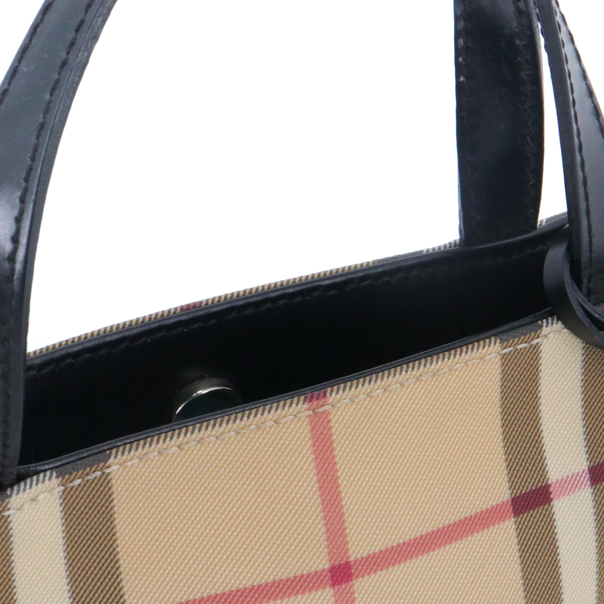 BURBERRY - Burberry check canvas handbag