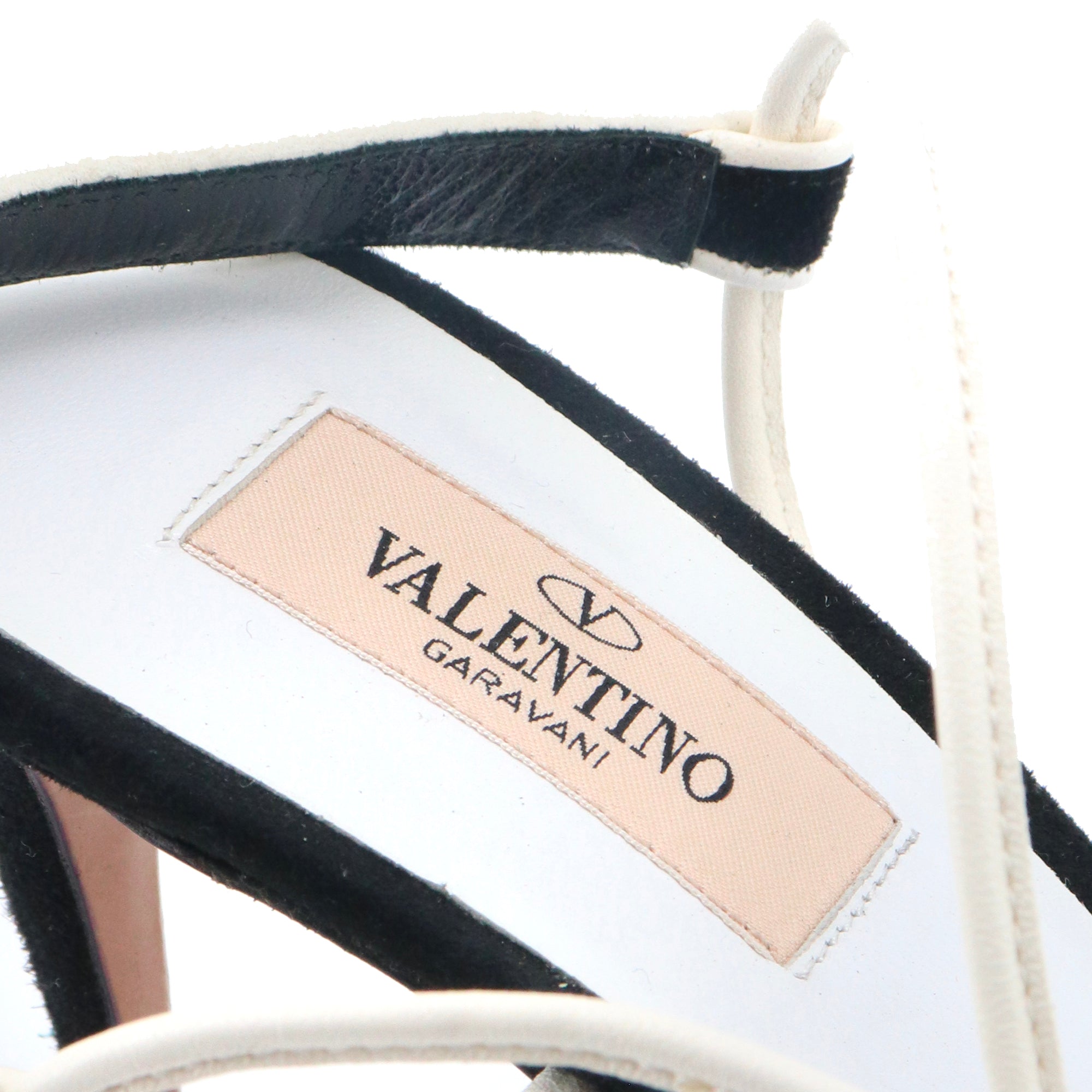 VALENTINO - Sandales à talons Rockstud Valentino en daim noir (T40)