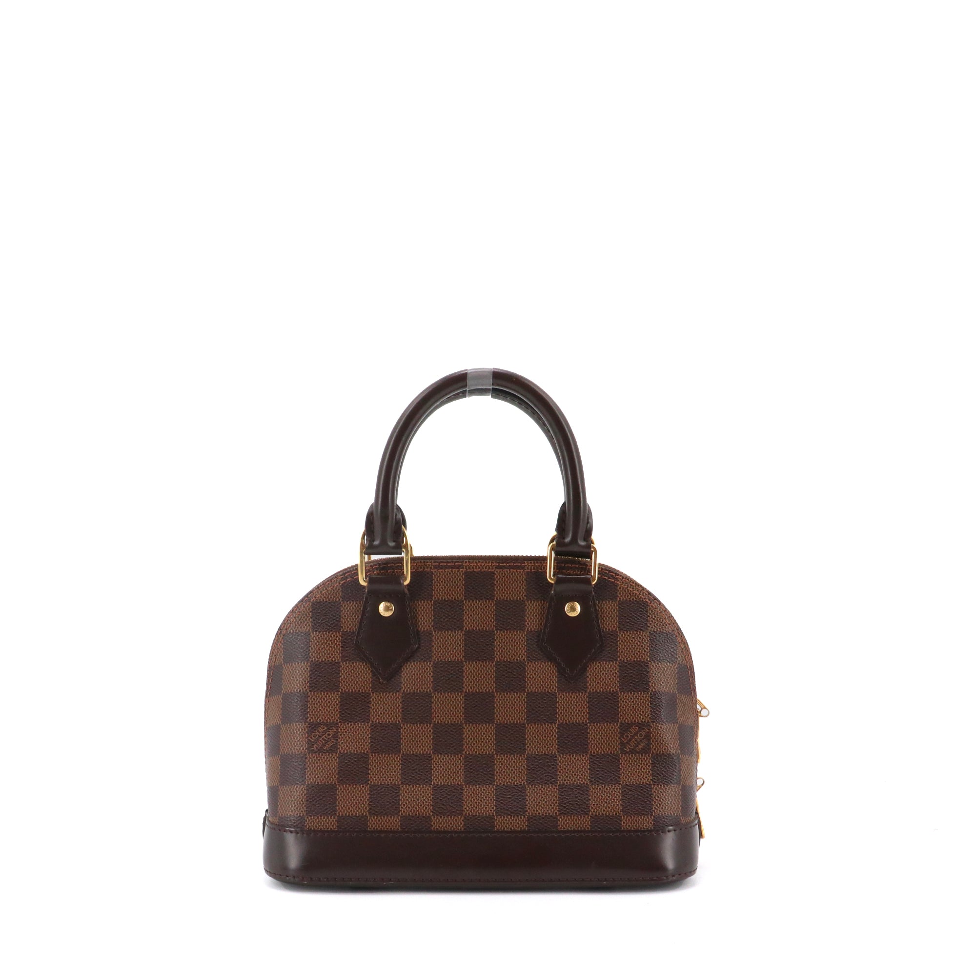 LOUIS VUITTON - Sac à bandoulière Alma BB Louis Vuitton en toile damier ébène