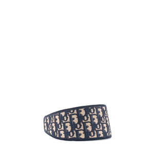 DIOR - Large Dior headband in navy blue Dior Oblique canvas