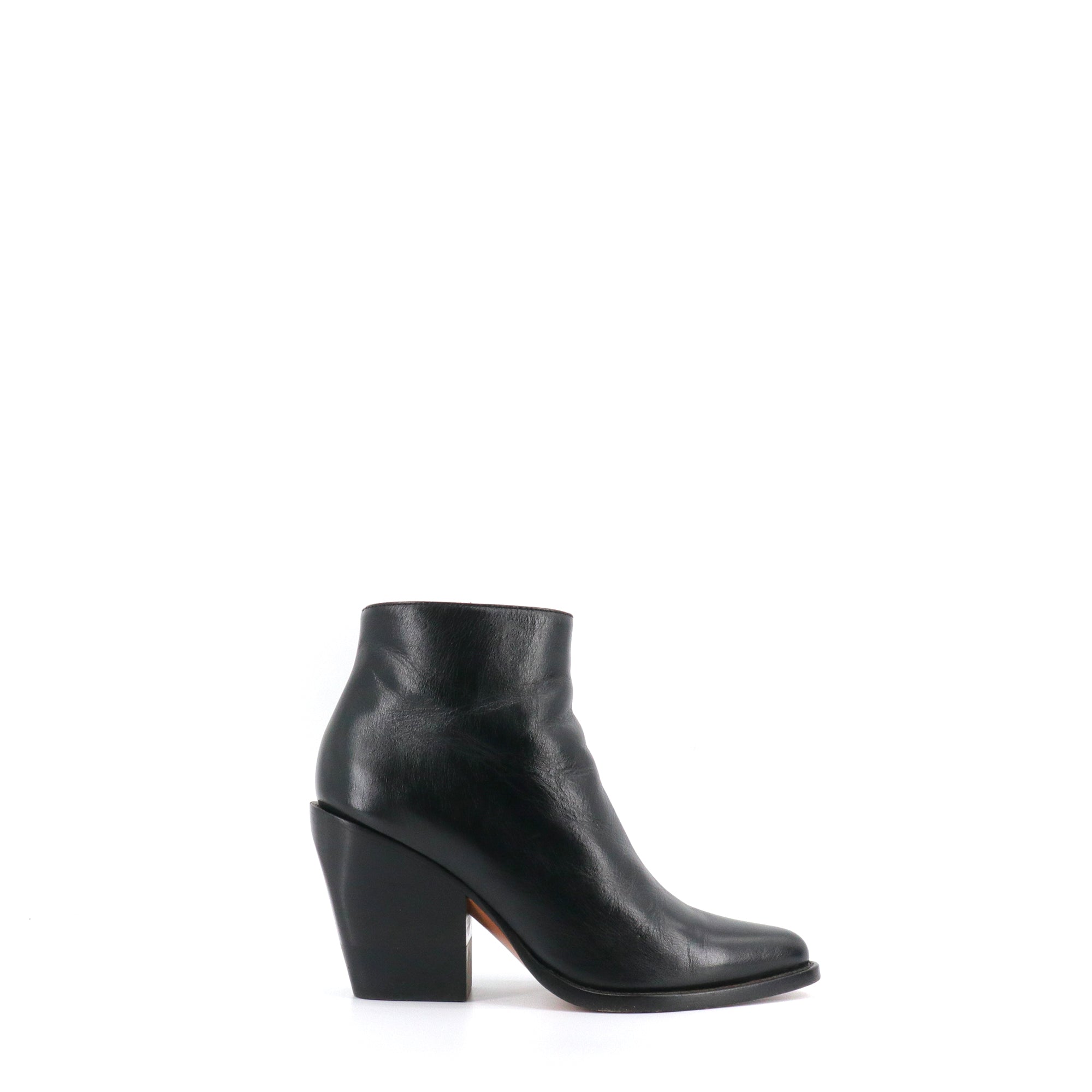 CHLOÉ - Bottines Rylee Chloé en cuir noir (T37.5)