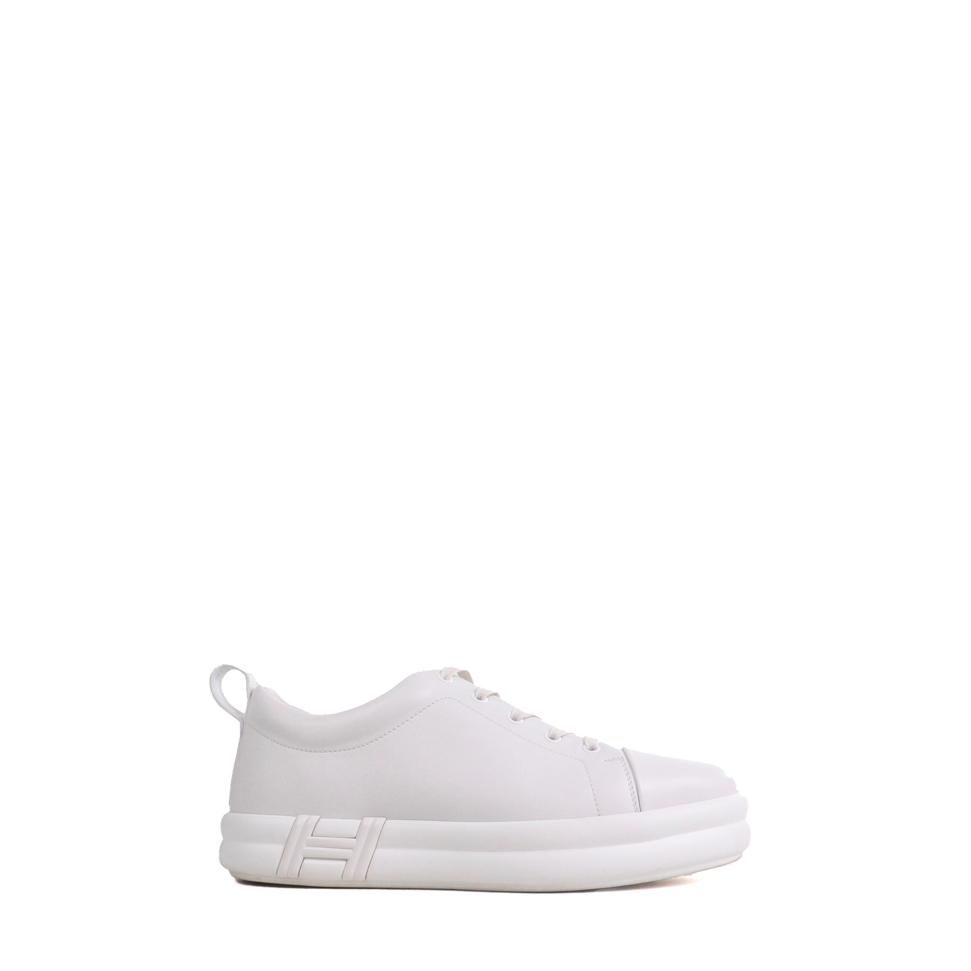 HERMÈS - Sneakers Happy Hermès en cuir blanc (T41)