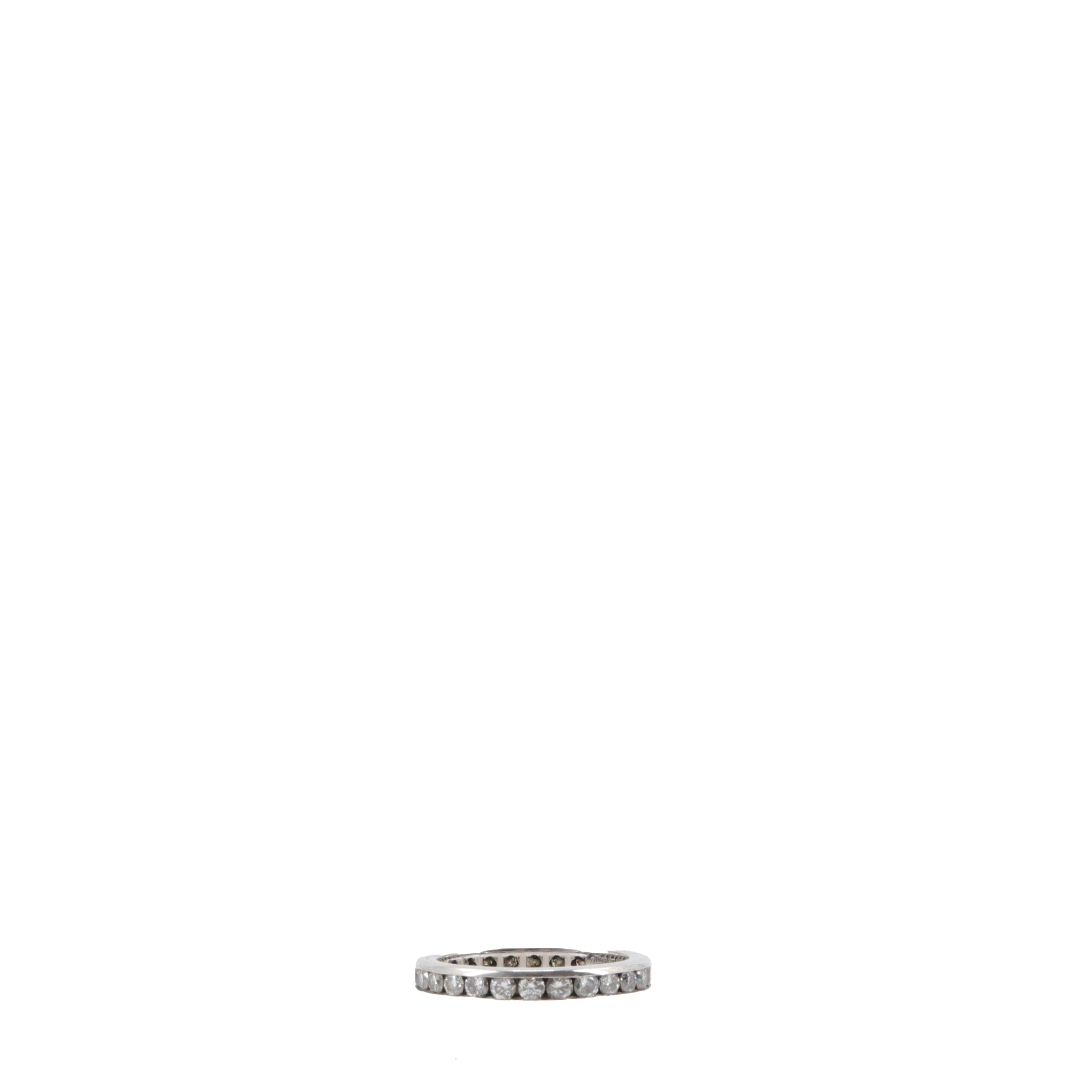TIFFANY &amp; CO - Tiffany &amp; Co Platinum Silver Diamond Setting Wedding Ring (T50)