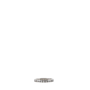 TIFFANY & CO - Tiffany & Co Platinum Silver Diamond Setting Wedding Ring (T50)