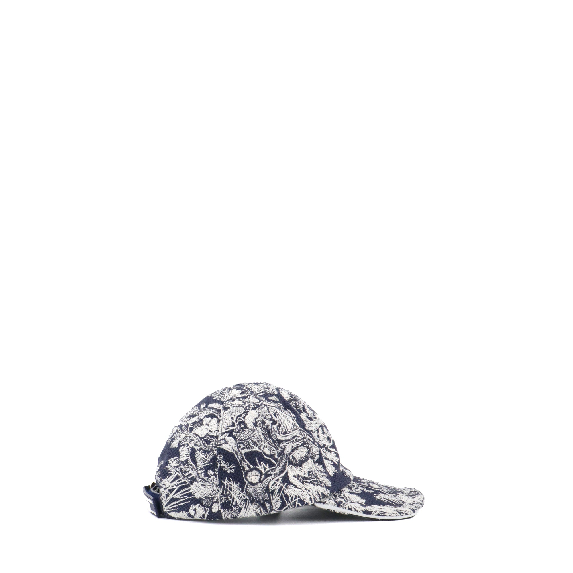 DIOR - Dior D-Player cap in navy blue toile de jouy (T58)