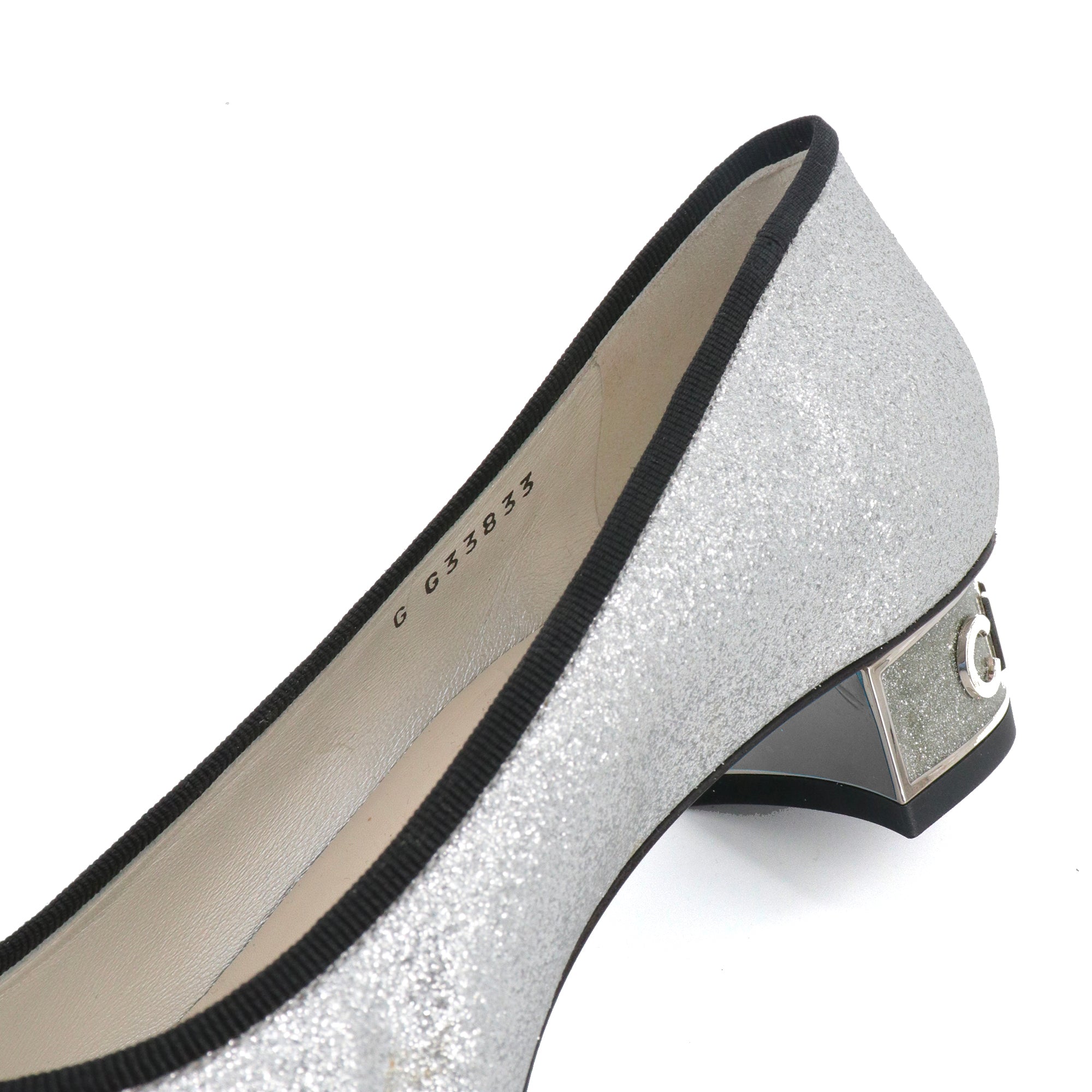 CHANEL - Chanel silver sequined ballerinas (T37)