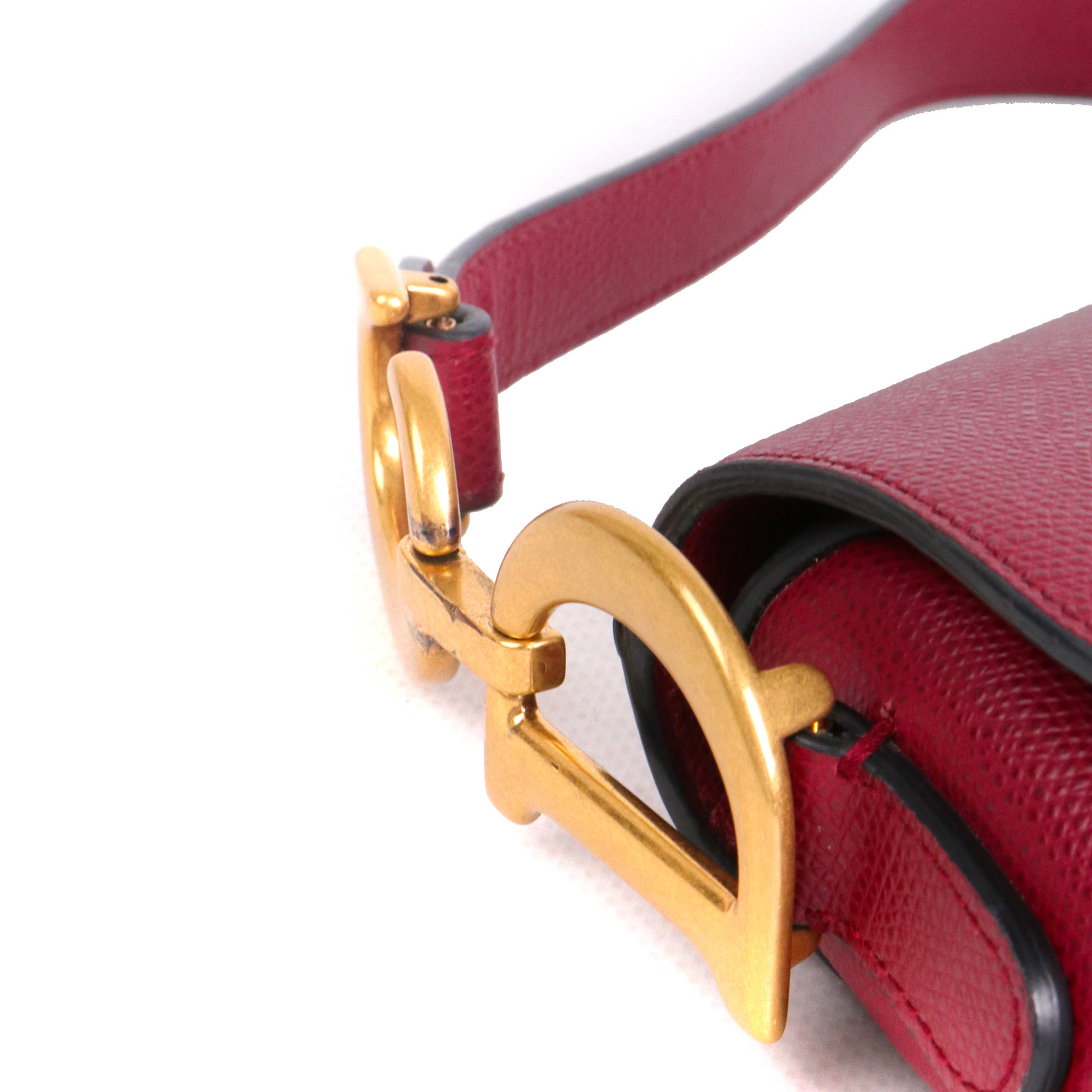 DIOR - Roller shoulder bag in navy blue grained leather