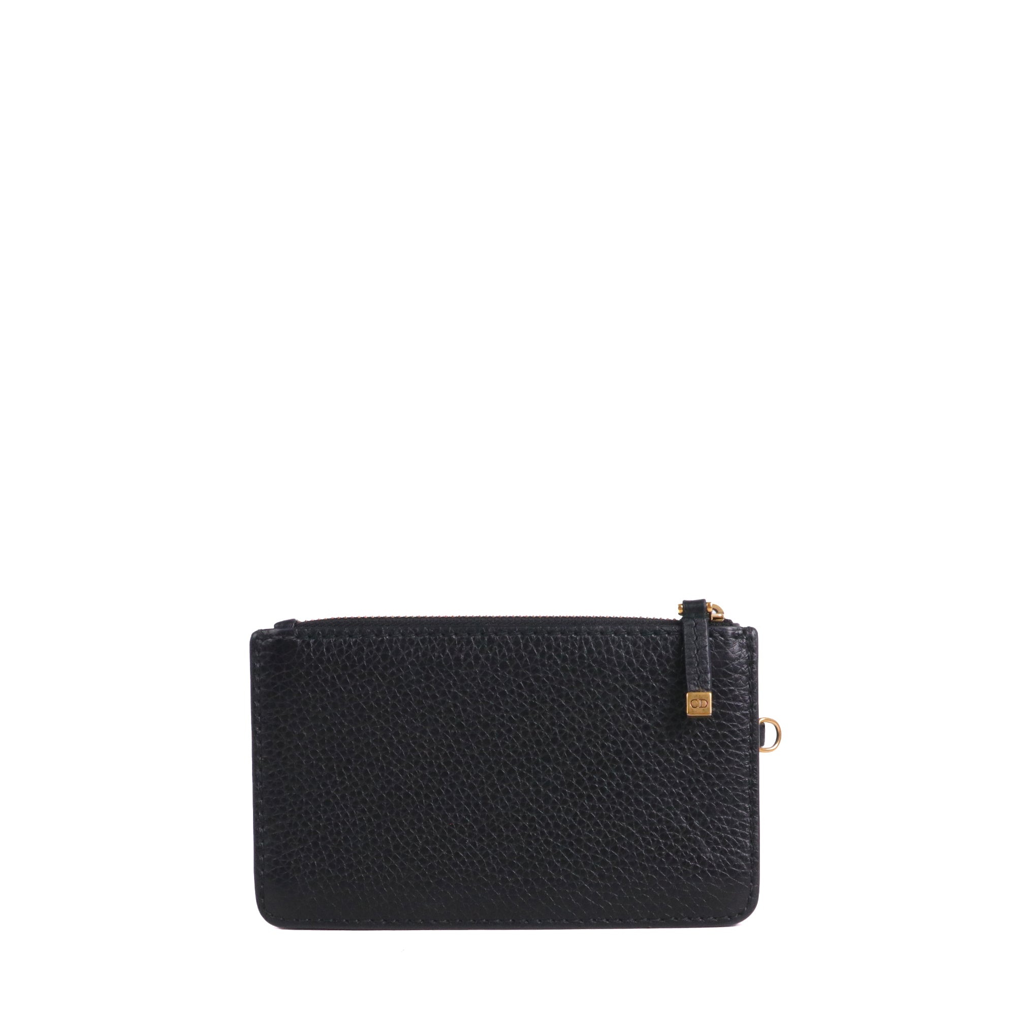 DIOR - Portefeuille Clutch Dior en cuir grainé noir