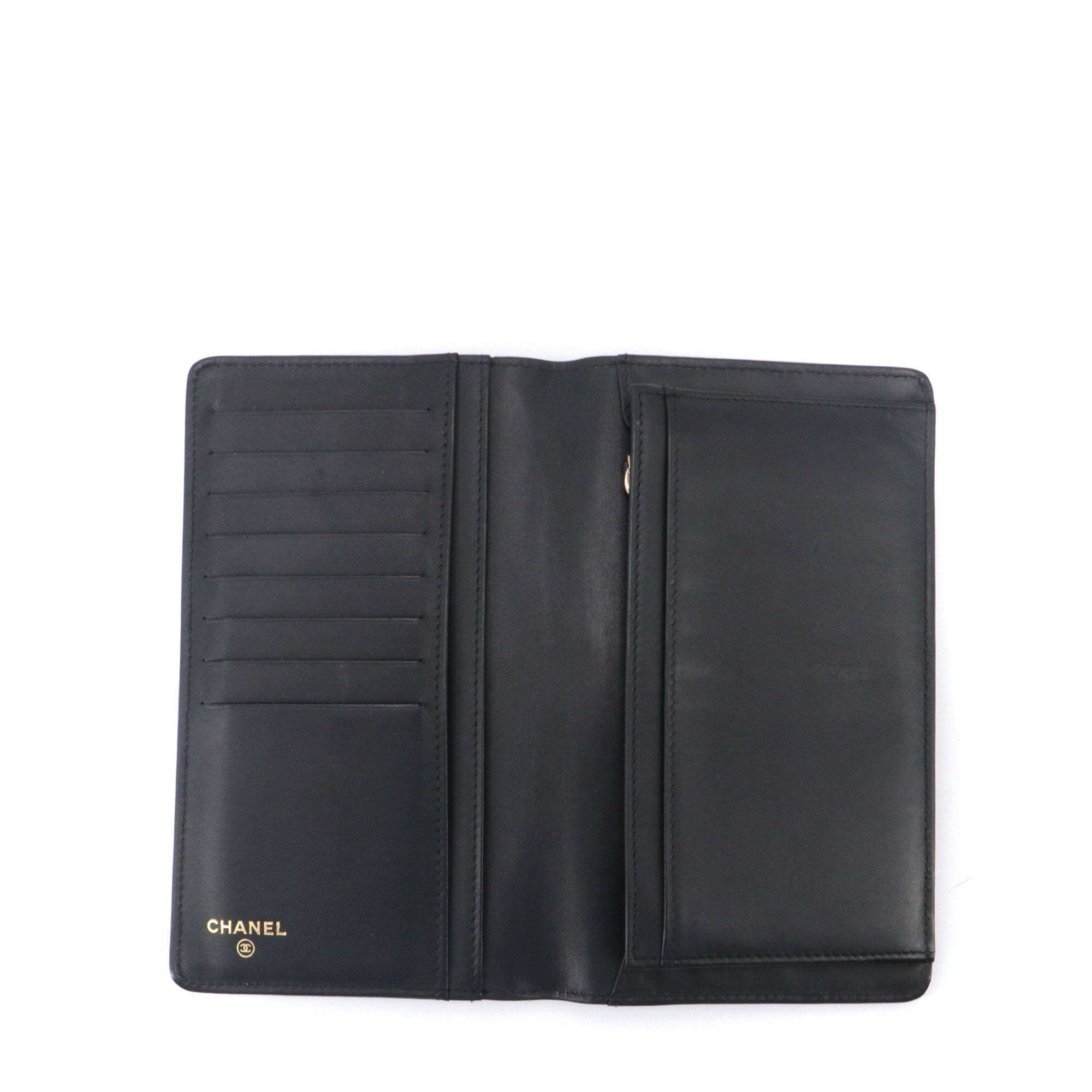 CHANEL - Chanel CC wallet in black caviar leather
