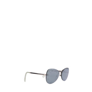 CHANEL - Lunettes de soleil Aviateur Chanel en métal argenté