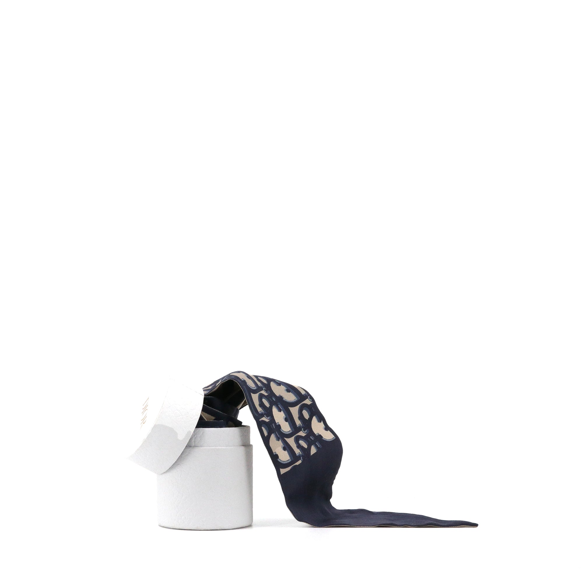 DIOR - Mitzah Dior en soie monogrammée Dior oblique bleue marine
