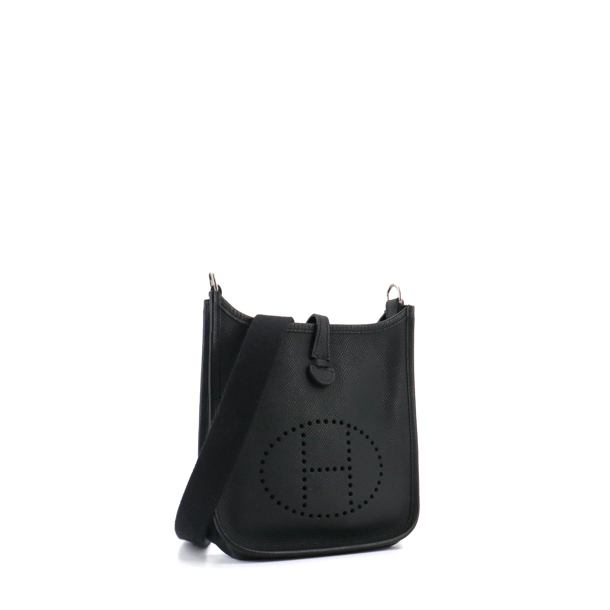 HERMÈS - Sac à bandoulière Evelyne 16 Hermès en cuir epsom noir