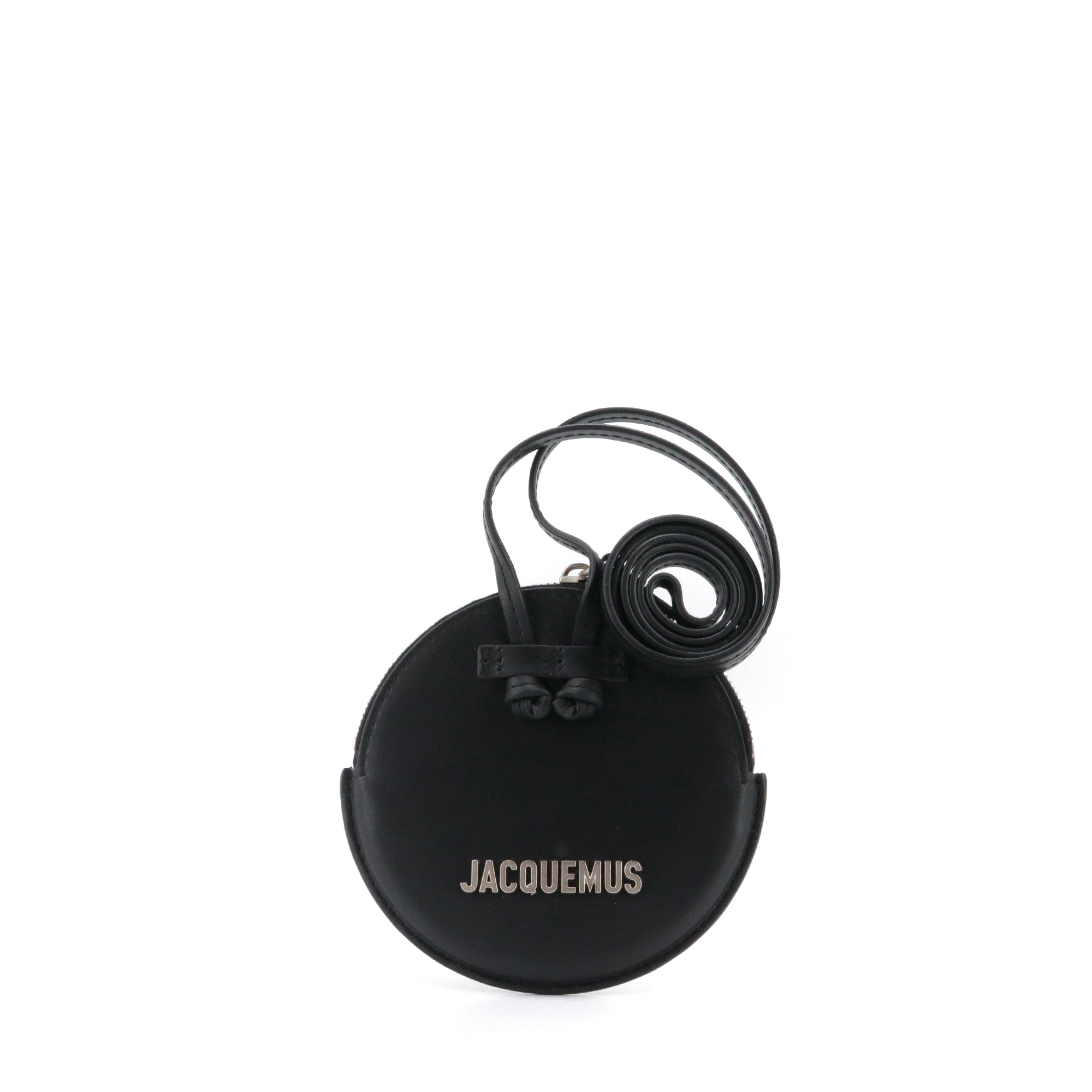 JACQUEMUS - Porte monnaie Le Pitchou Jacquemus en cuir lisse noir