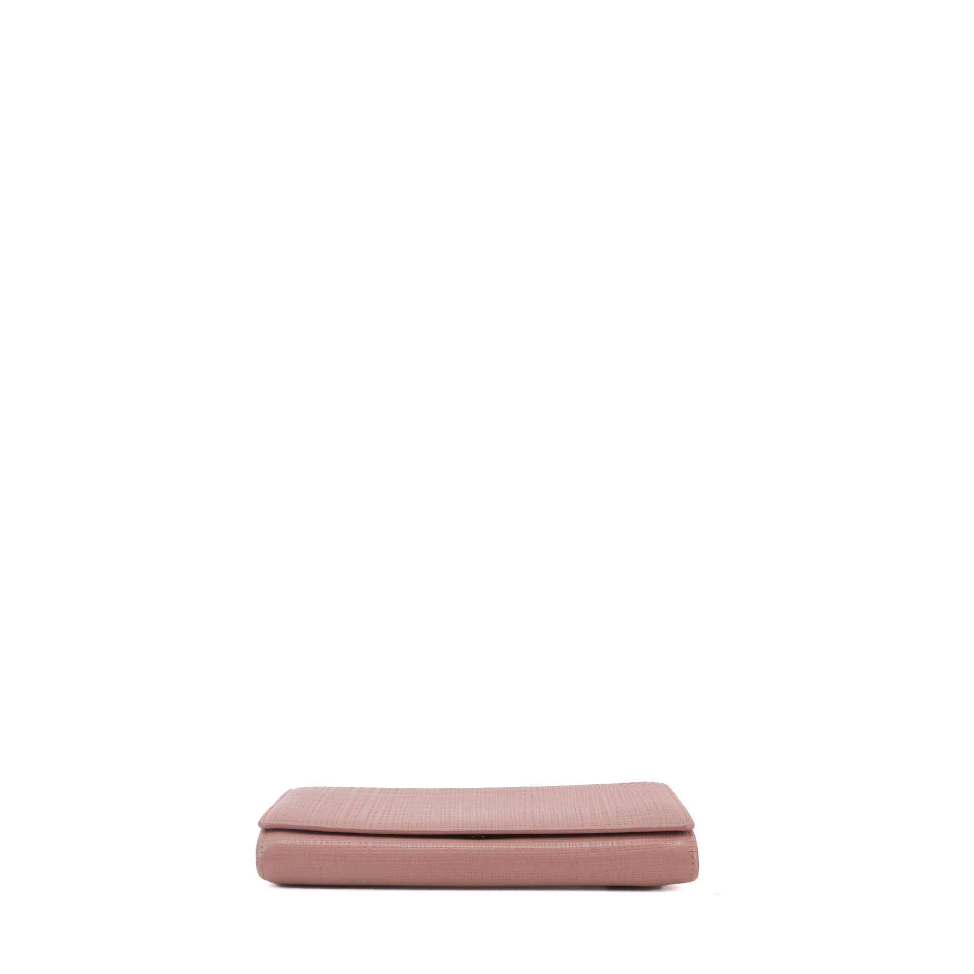 LOEWE - Portefeuille Continental Loewe en cuir rose ancien